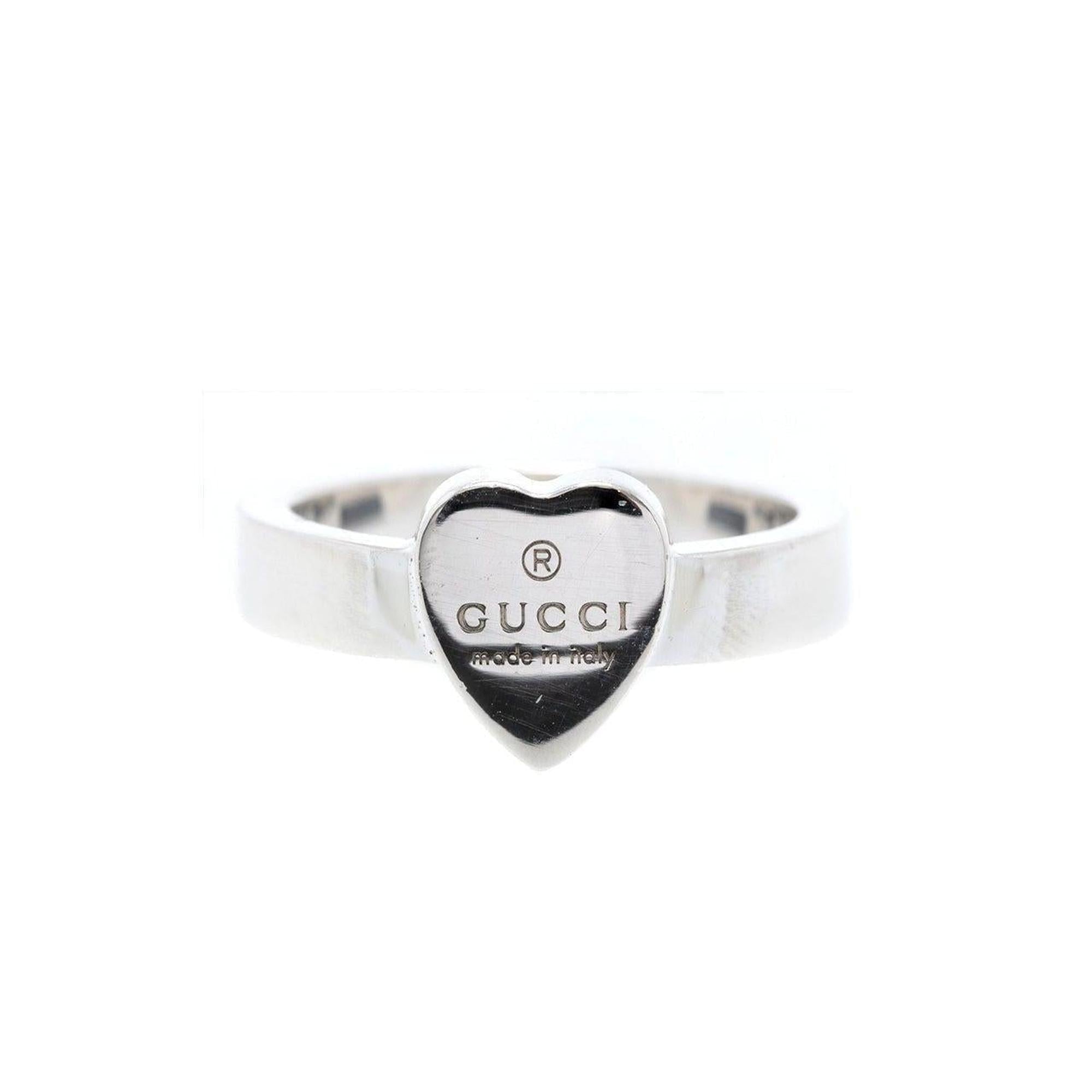 Gucci Heart Ring with Gucci Trademark