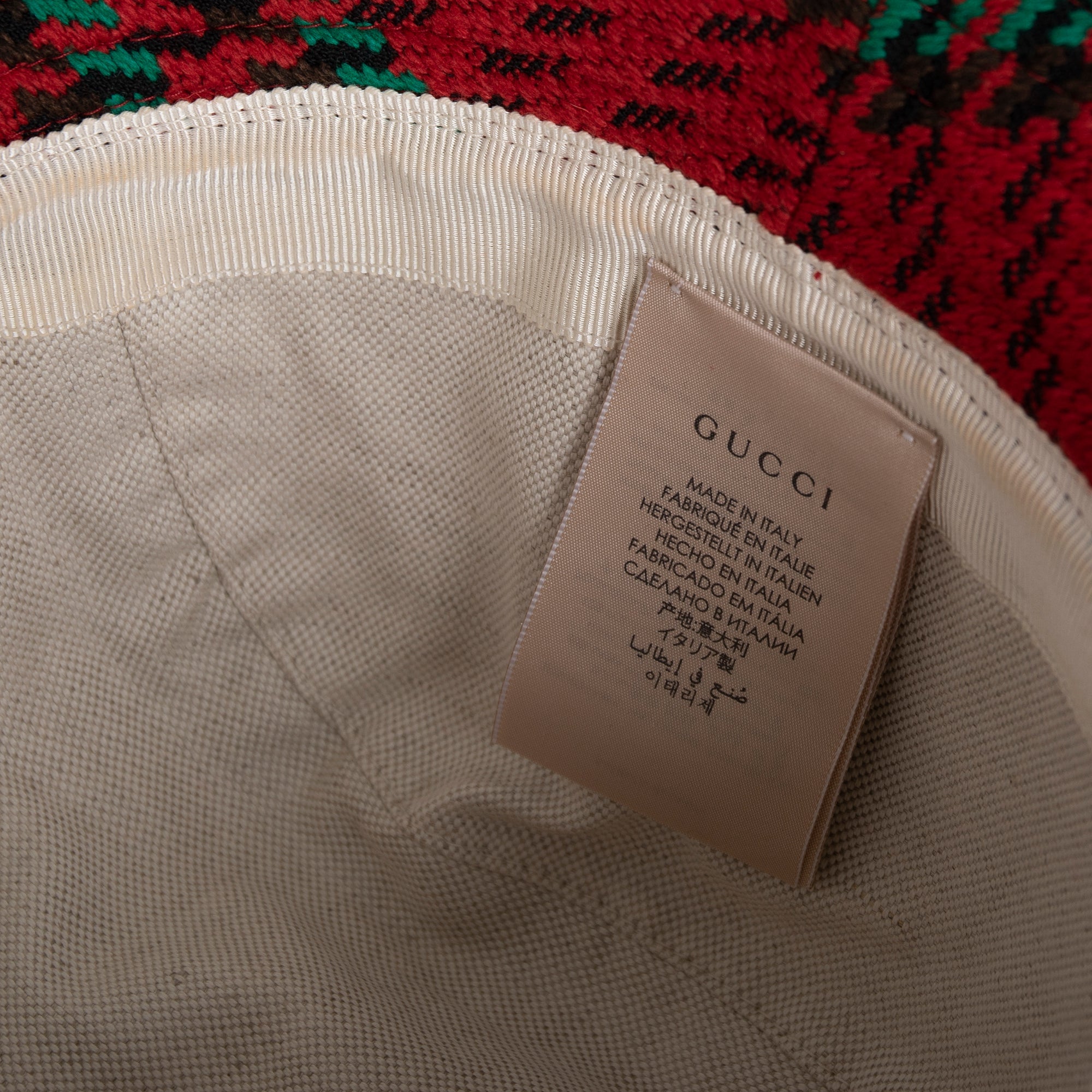 Gucci Houndstooth Wool Bucket Hat with Interlocking G w/ Box