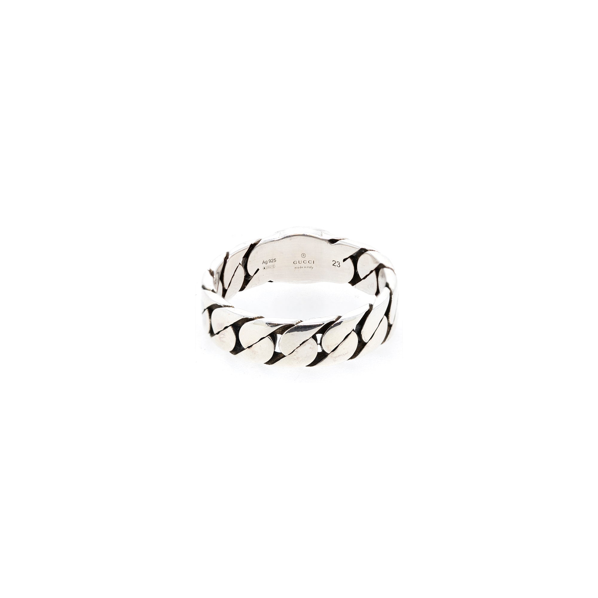 Gucci Interlocking G Enamel Wide Ring w/ Box