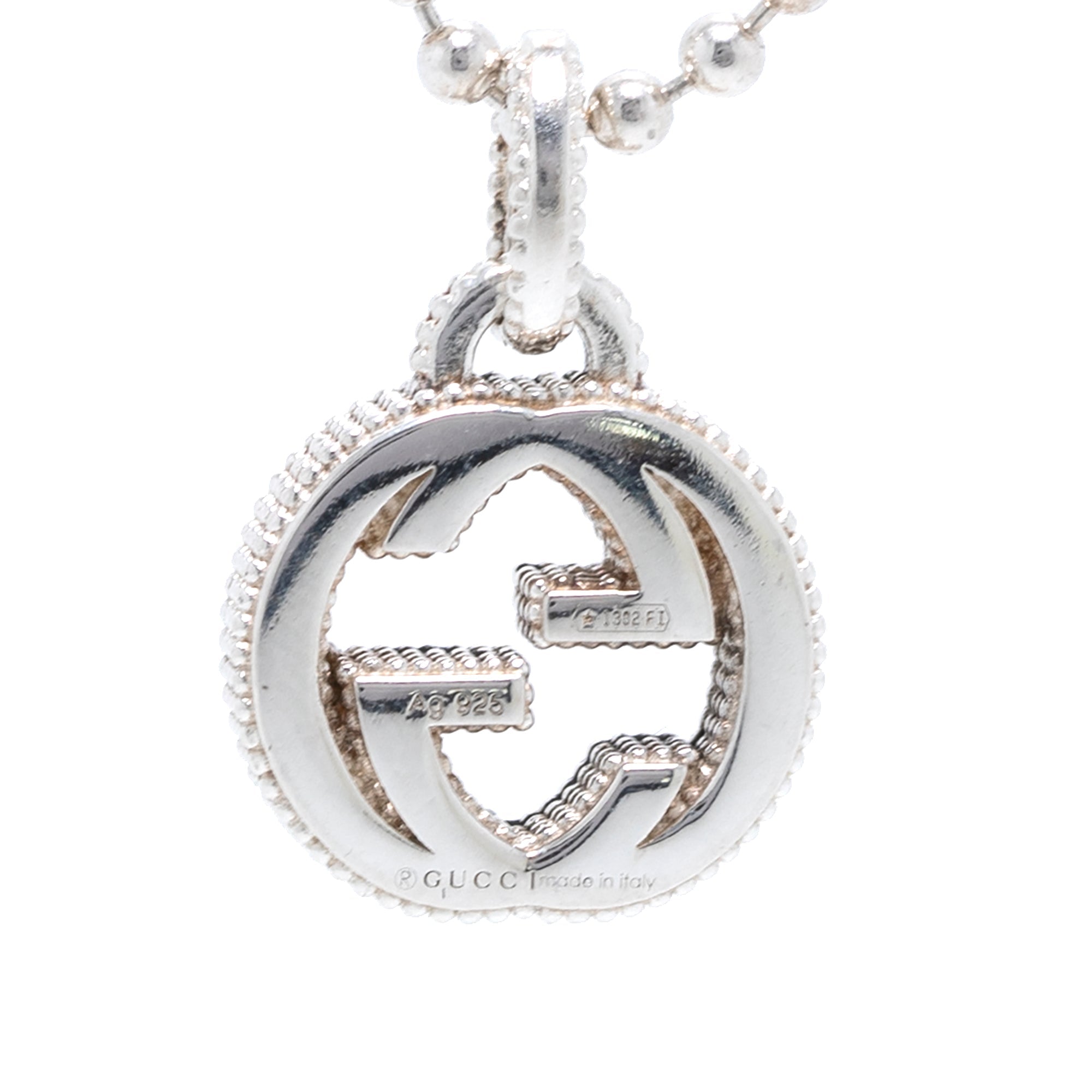 Gucci Interlocking G Flower Pendant Necklace w/ Box