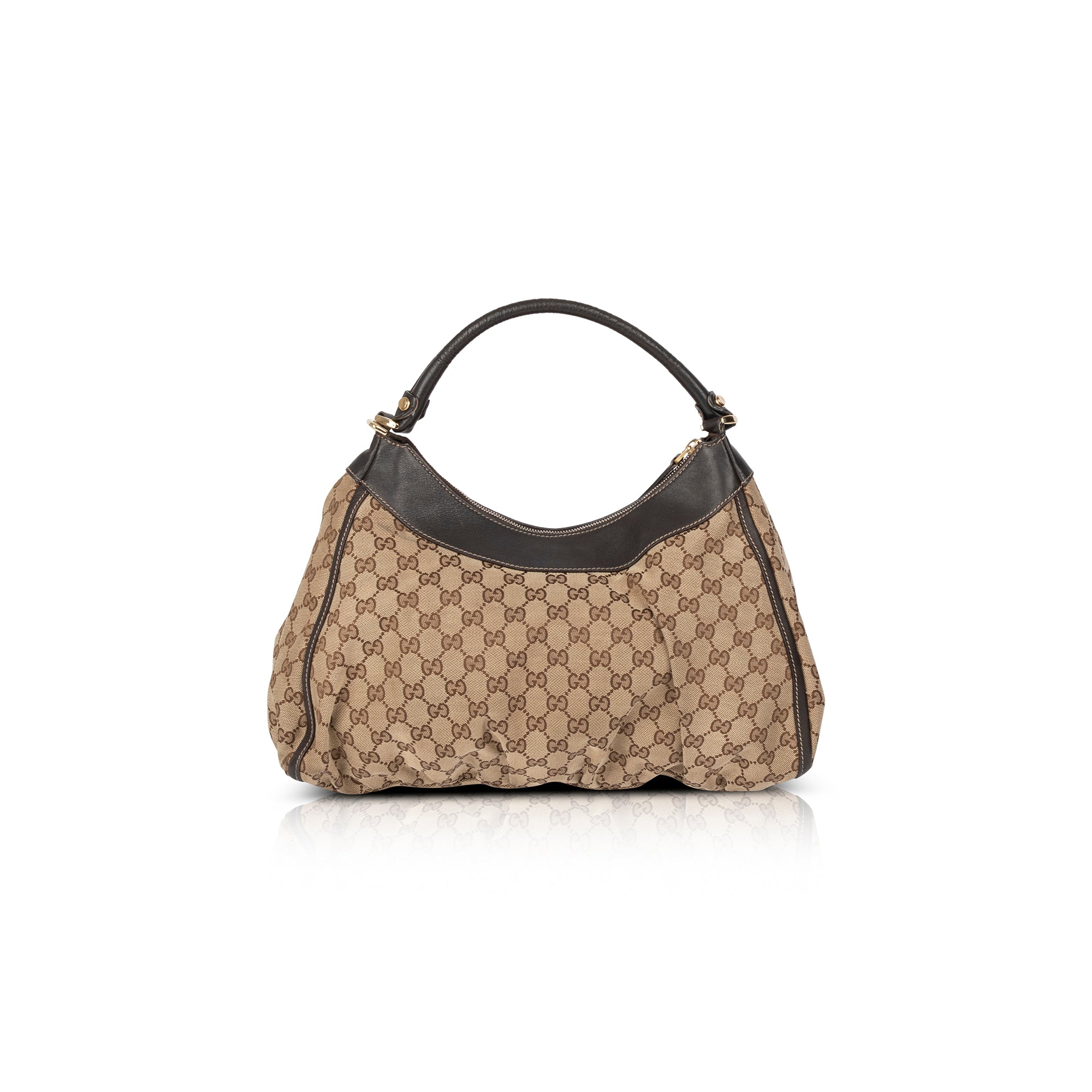 Gucci Large GG Canvas D-Ring Hobo