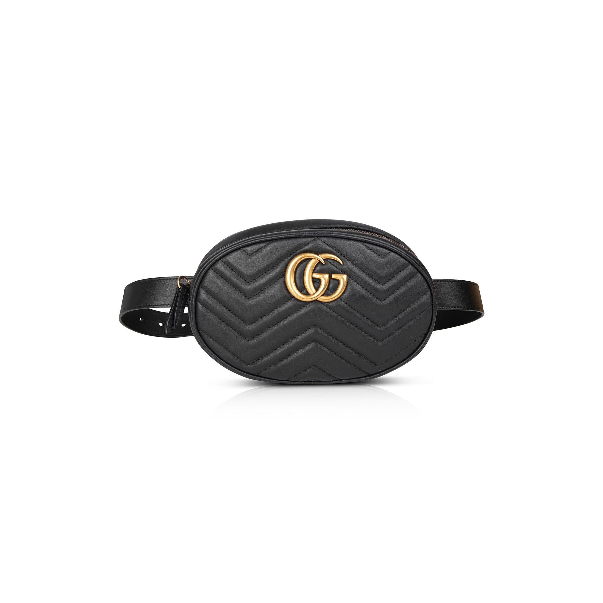 Gucci Large GG Marmont Matelasse Leather Belt Bag w/ Box