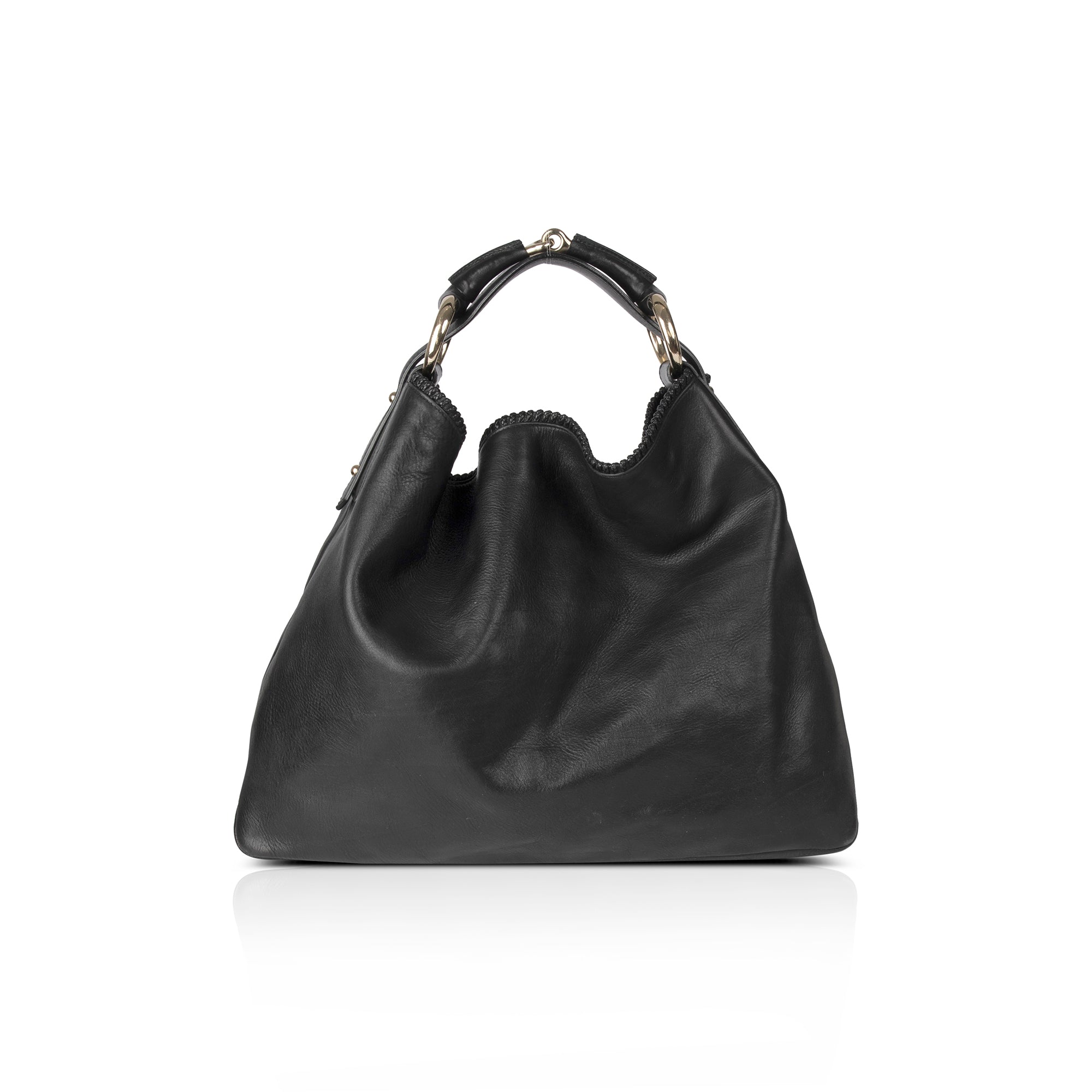 Gucci Large Leather Horsebit Hobo