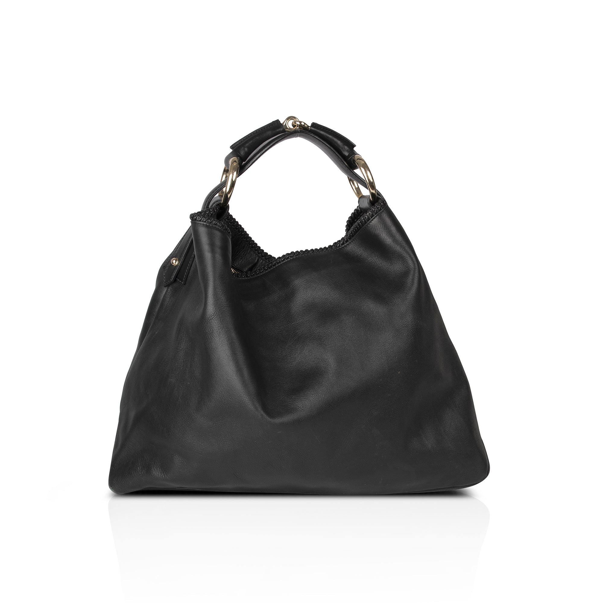 Gucci Large Leather Horsebit Hobo