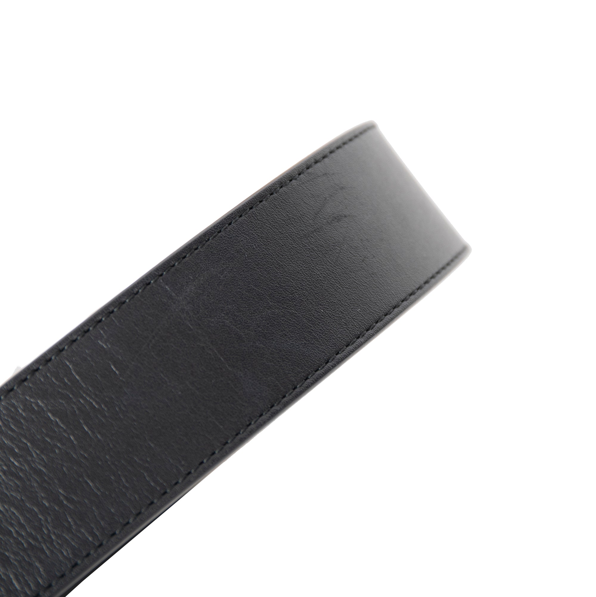 Gucci Leather Belt with Pearl Double G Buckle