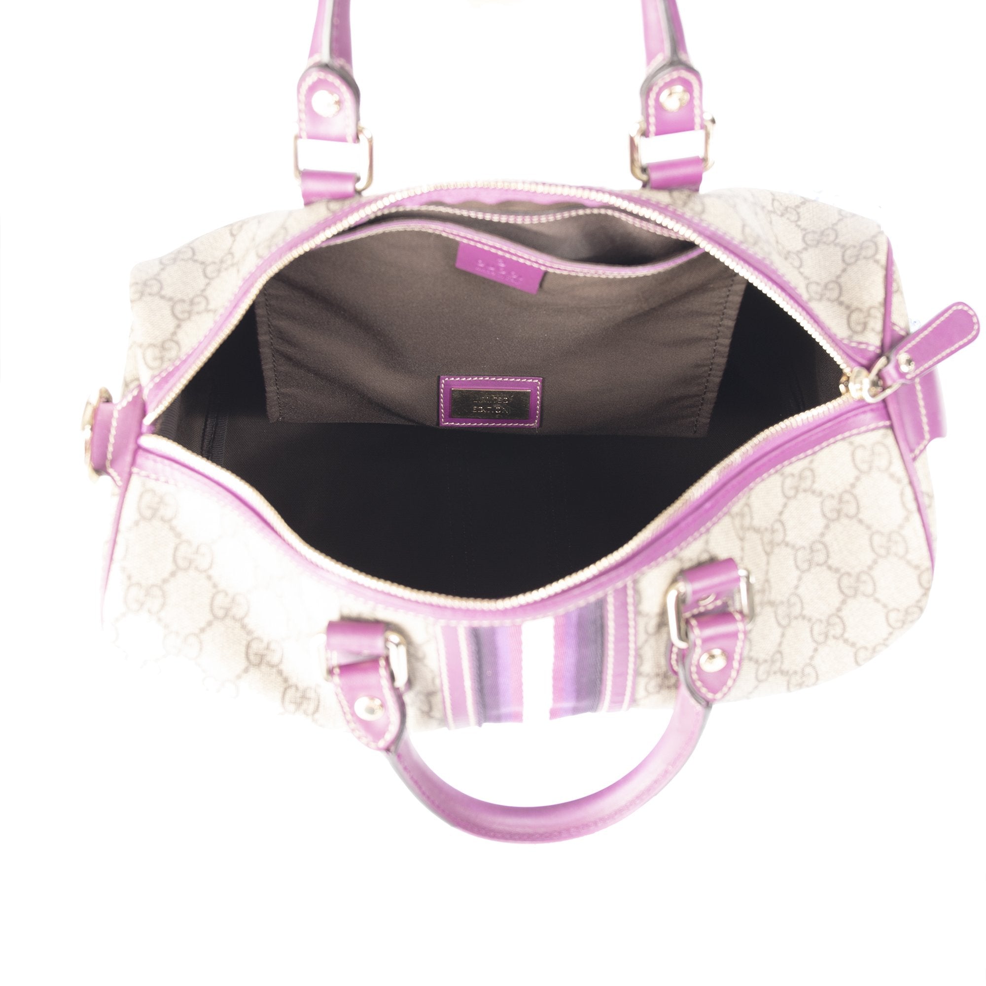 Gucci Limited Edition Medium GG Plus Web Joy Boston Bag