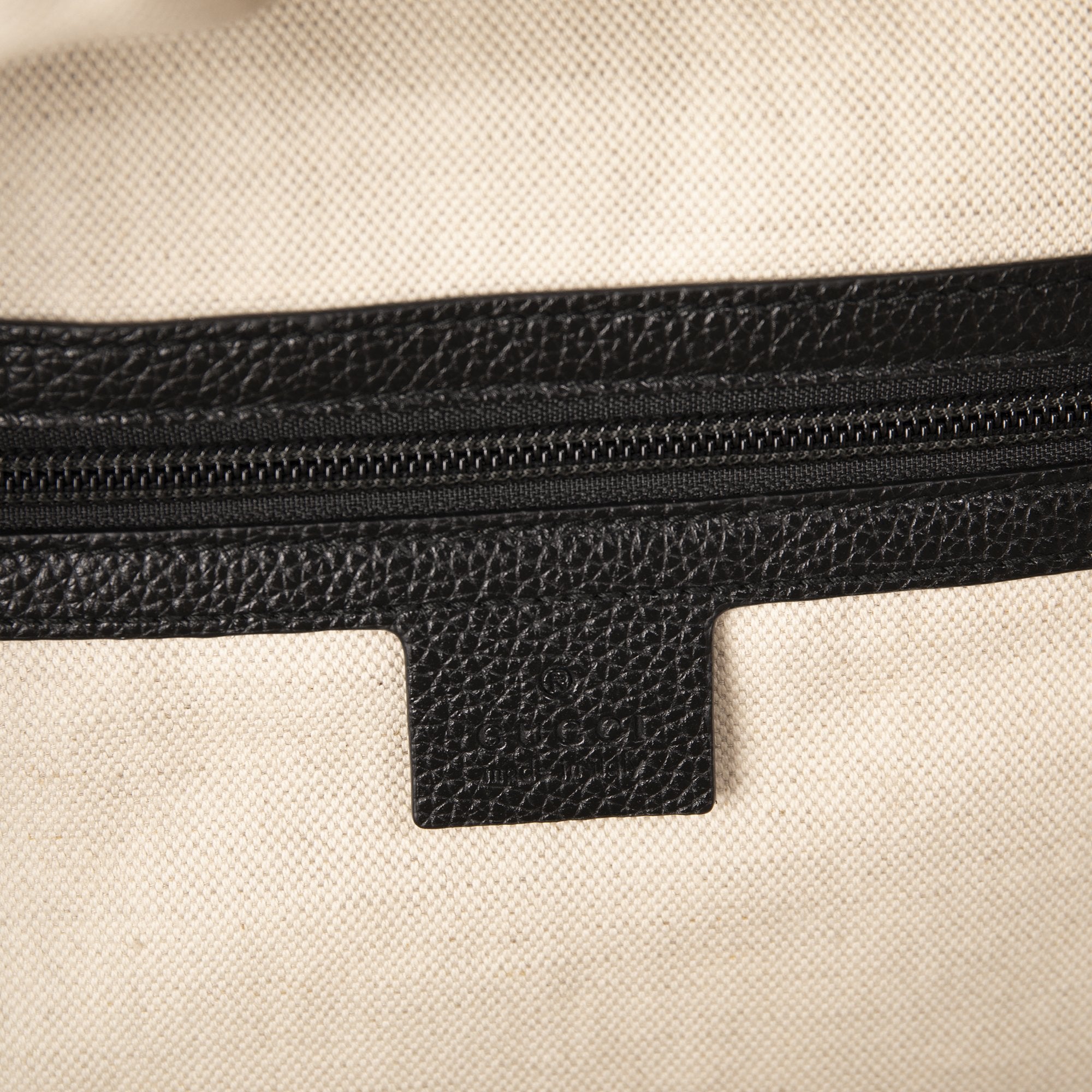 Gucci Logo Print Leather Backpack