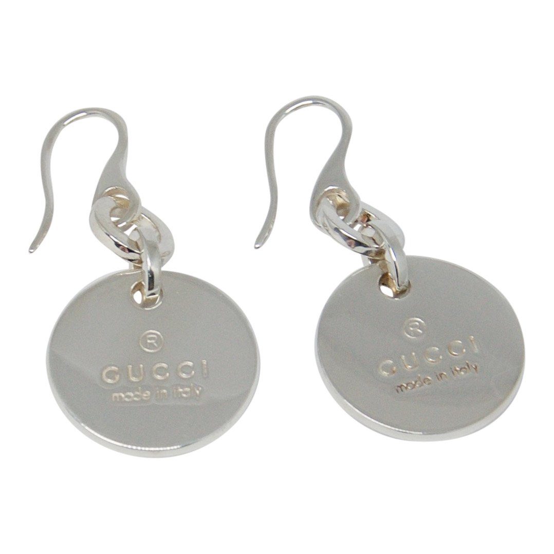 Gucci Logo Round Tag Drop Earrings