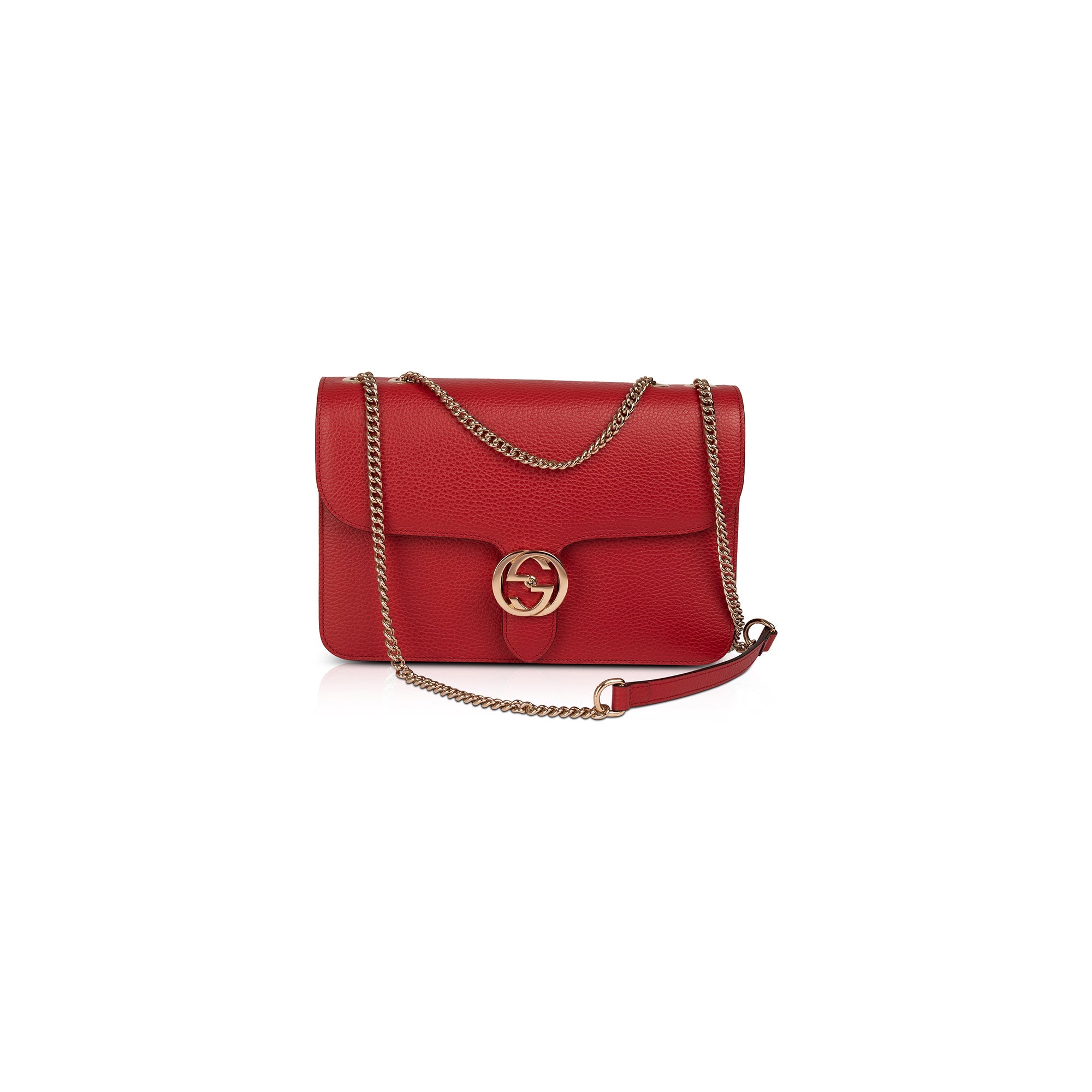Gucci Medium Dollar Interlocking GG Shoulder Bag w/ Box