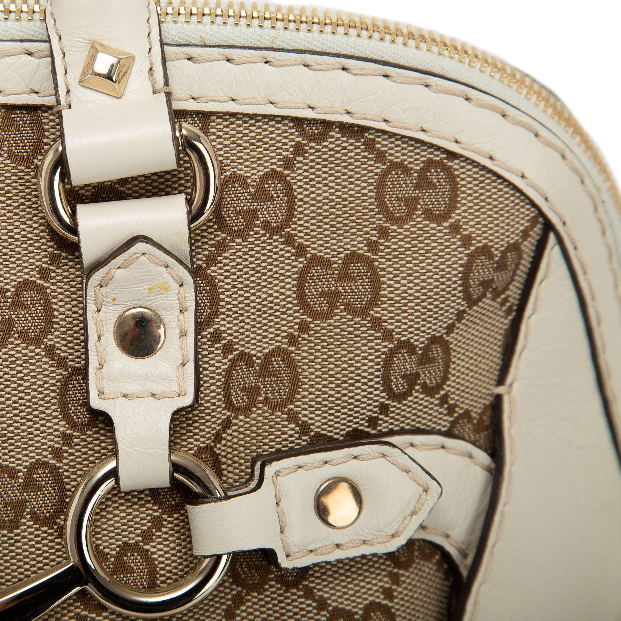 Gucci Medium GG Canvas Horsebit Nail Boston Bag