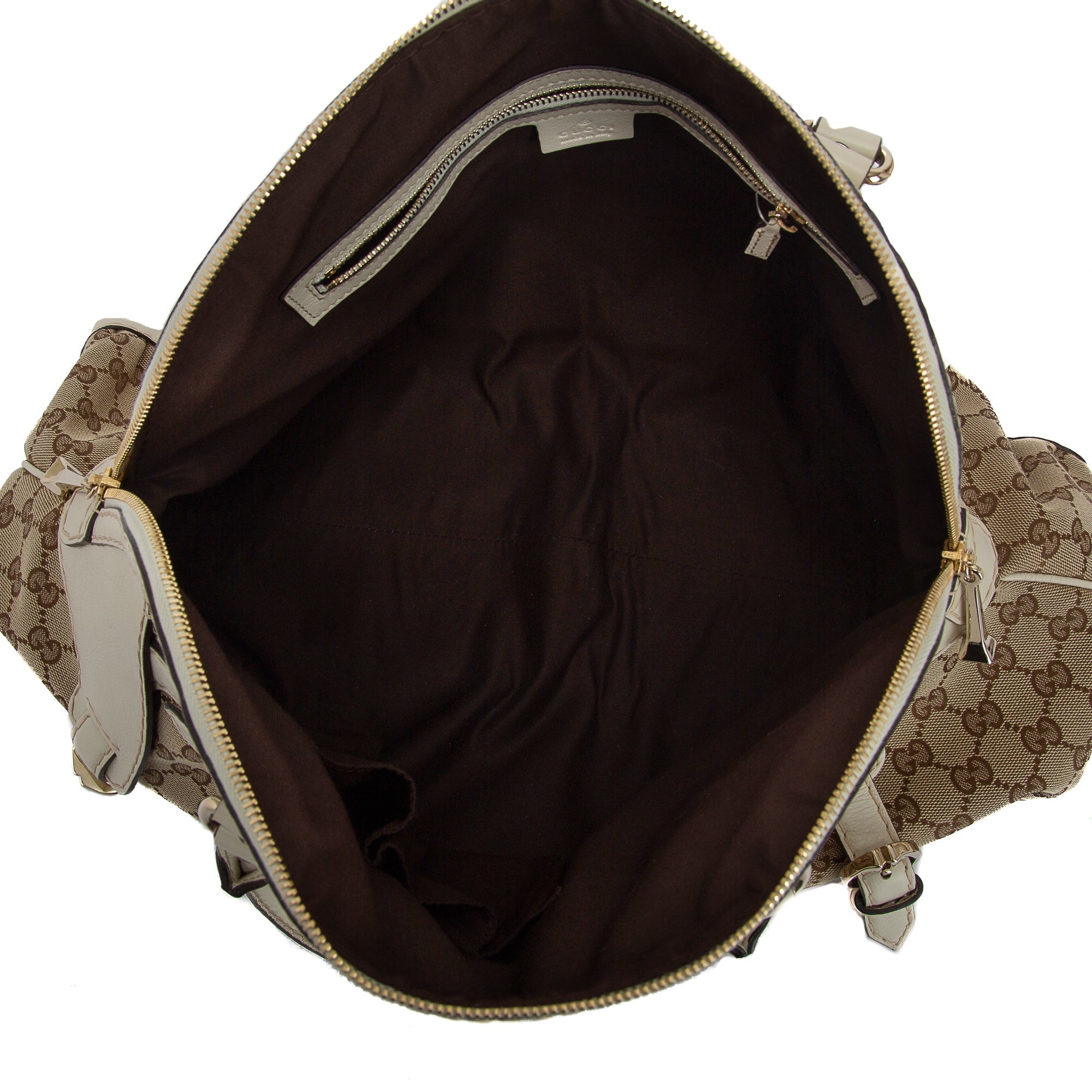 Gucci Medium GG Canvas Horsebit Nail Boston Bag