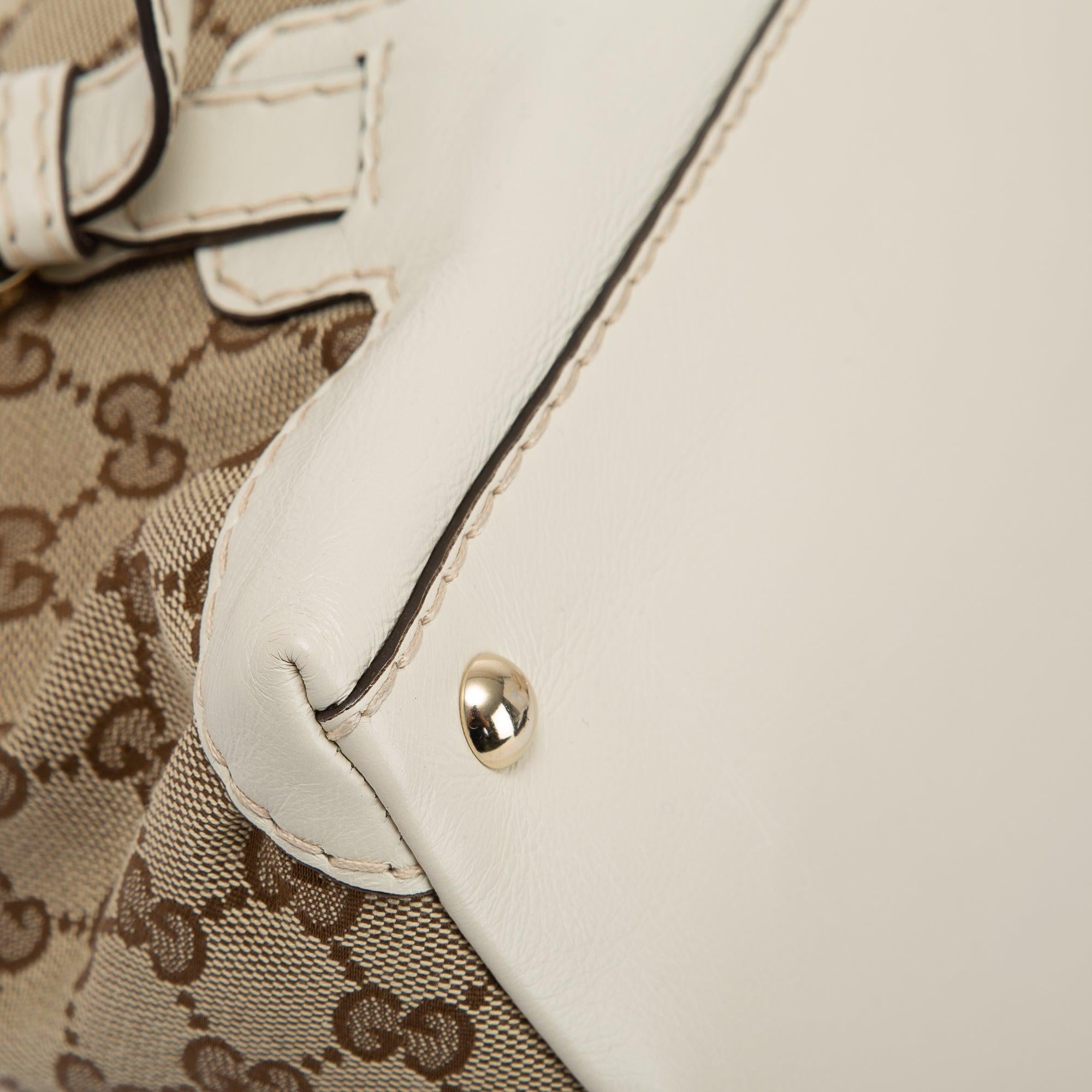 Gucci Medium GG Canvas Horsebit Nail Boston Bag