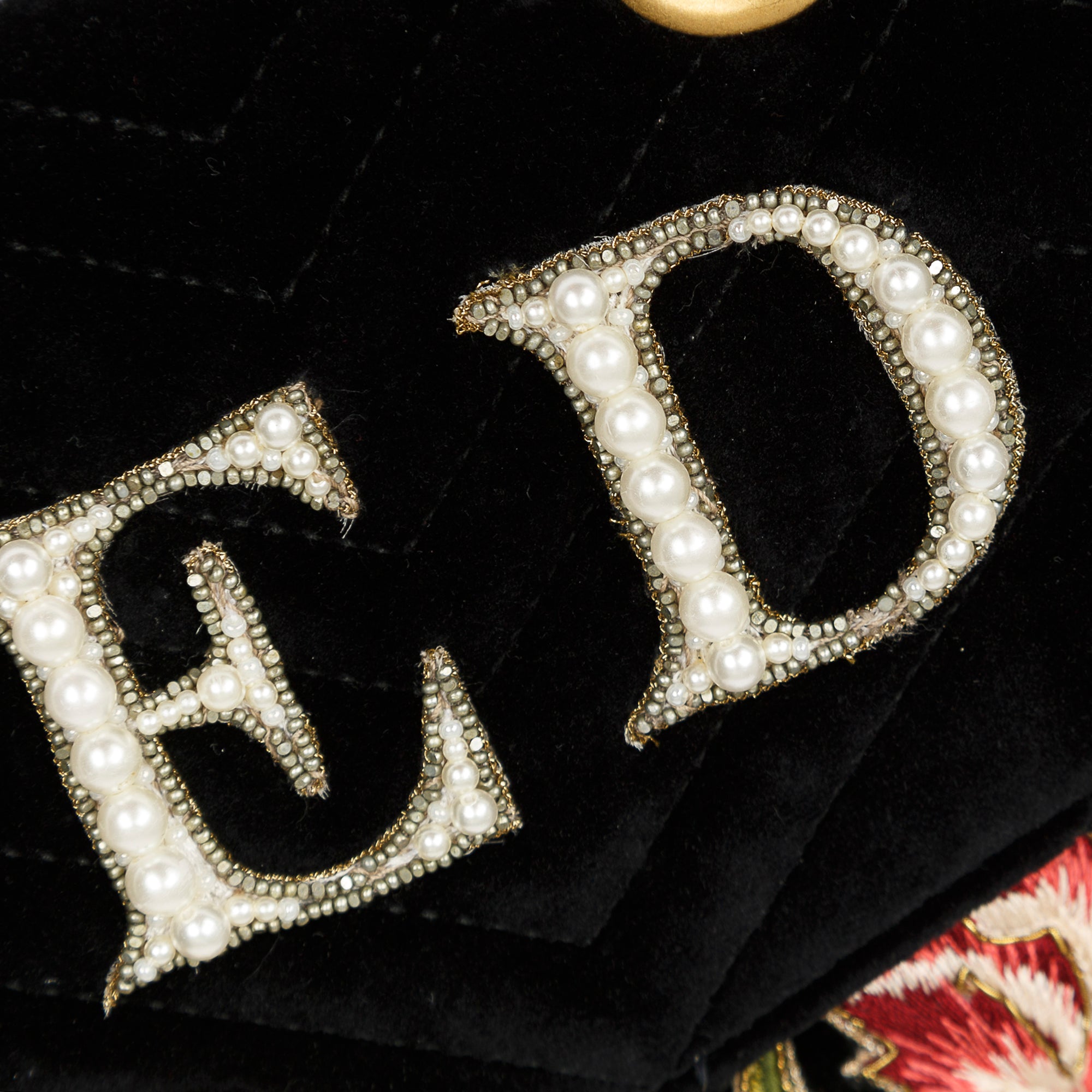 Gucci Medium GG Marmont Matelasse Velvet Loved Shoulder Bag