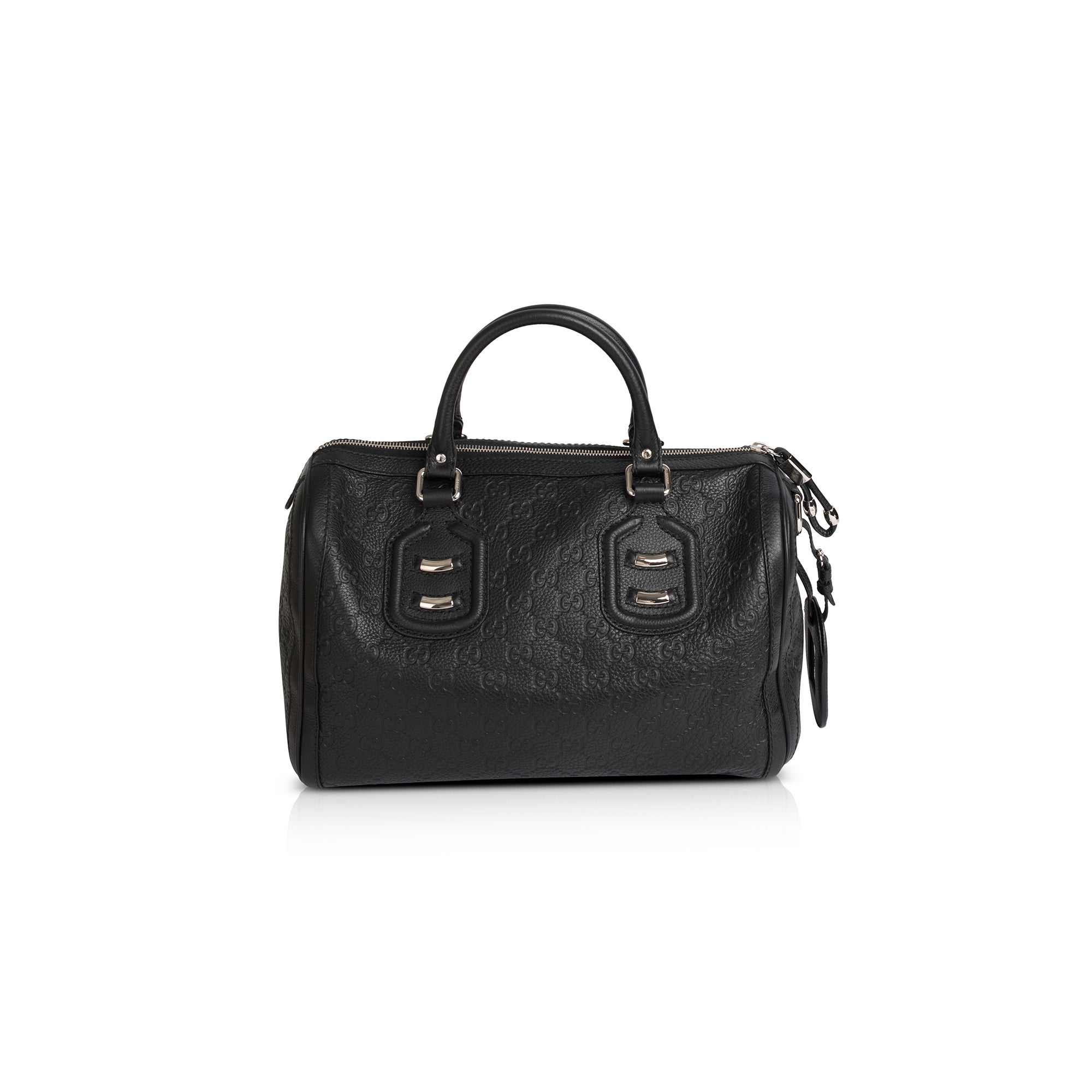 Gucci Medium GG Signature Leather Techno Boston Bag