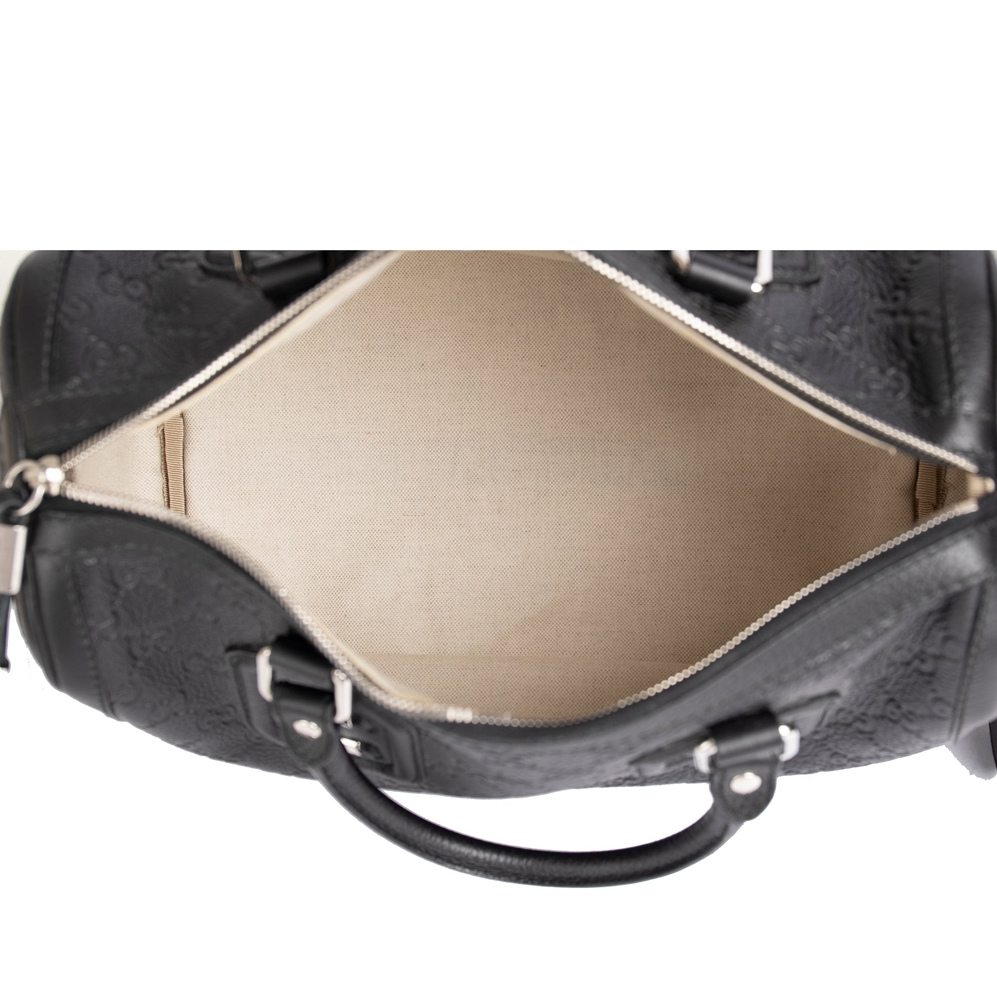 Gucci Medium GG Signature Leather Techno Boston Bag