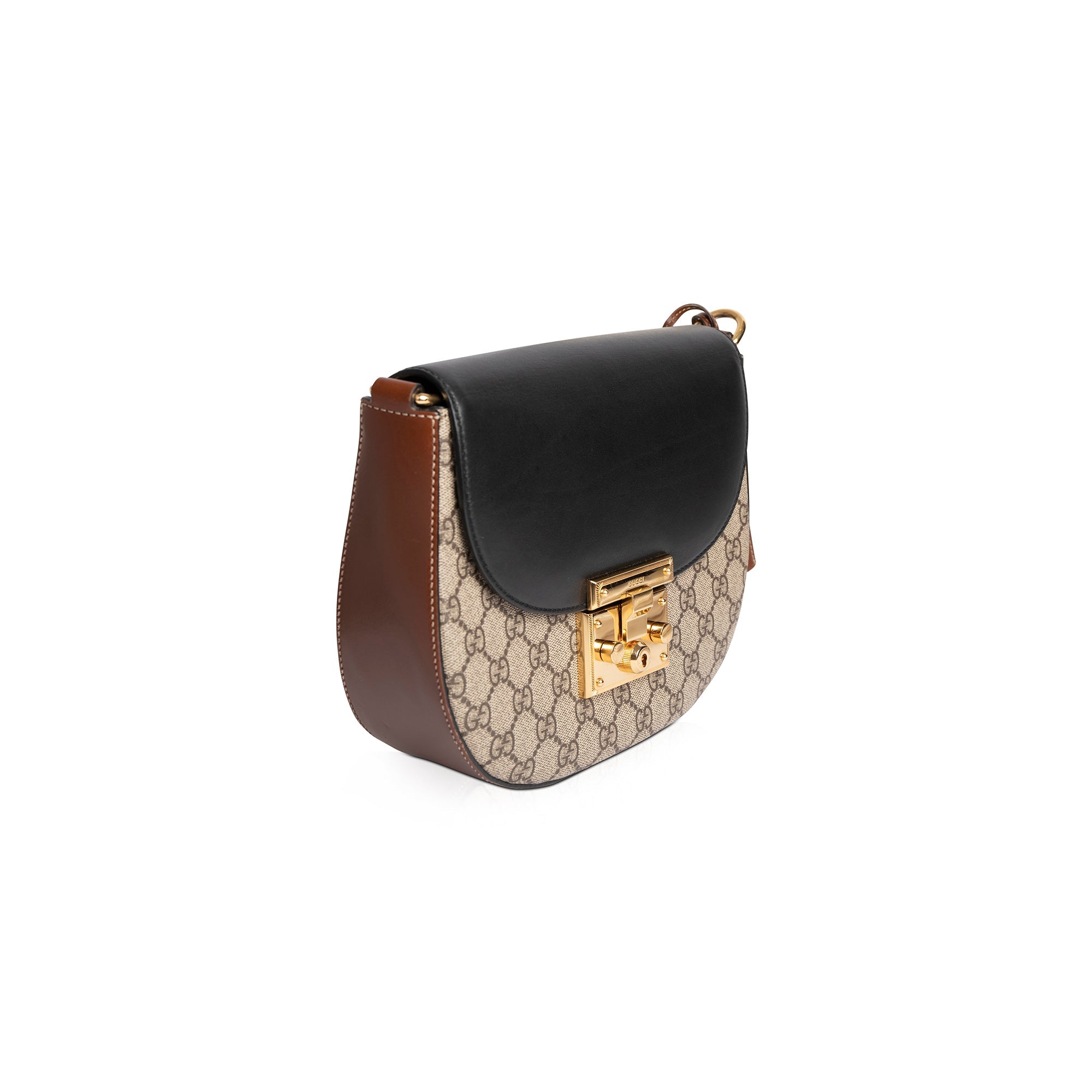 Gucci Medium GG Supreme Padlock Crossbody Bag