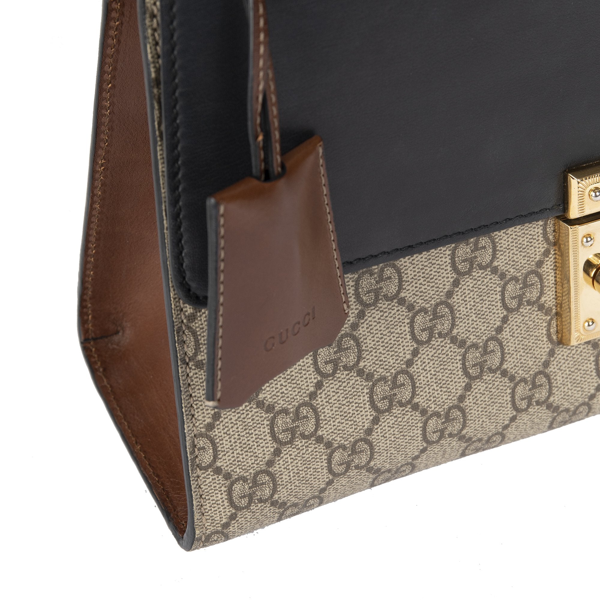 Gucci Medium GG Supreme Padlock Shoulder Bag