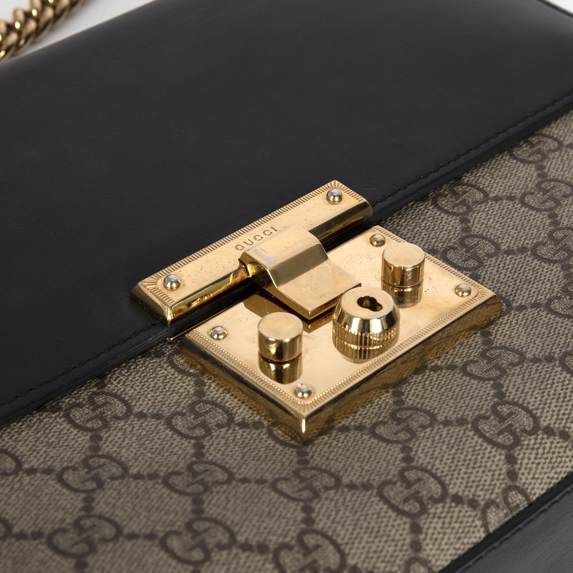 Gucci Medium GG Supreme Padlock Shoulder Bag