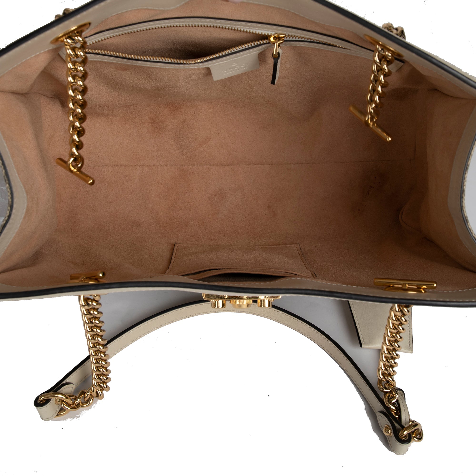 Gucci Medium GG Supreme Padlock Shoulder Bag w/ Box