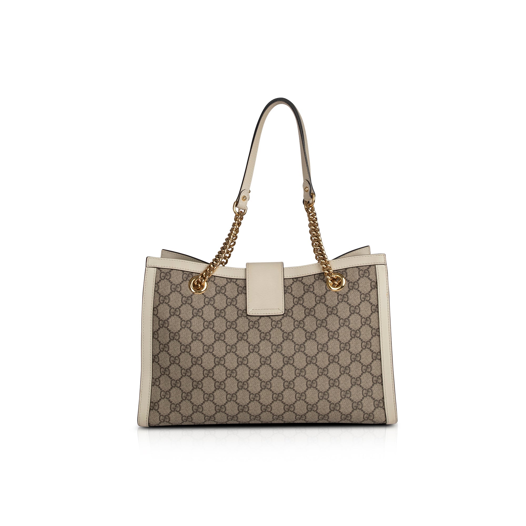 Gucci Medium GG Supreme Padlock Shoulder Bag w/ Box