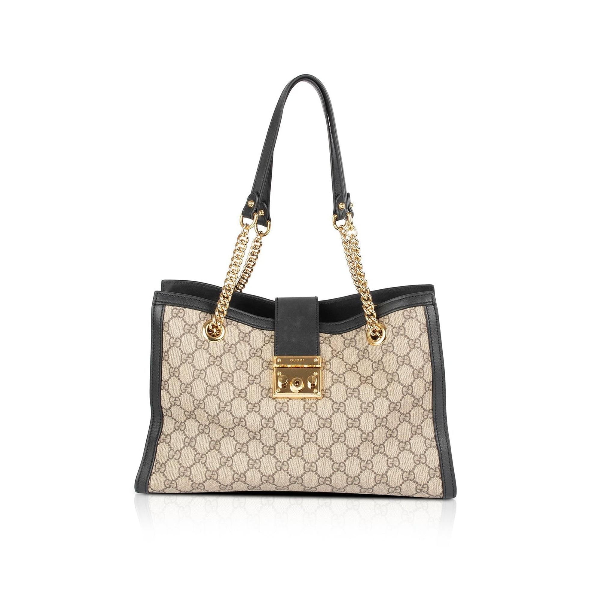 Gucci Medium GG Supreme Padlock Shoulder Bag