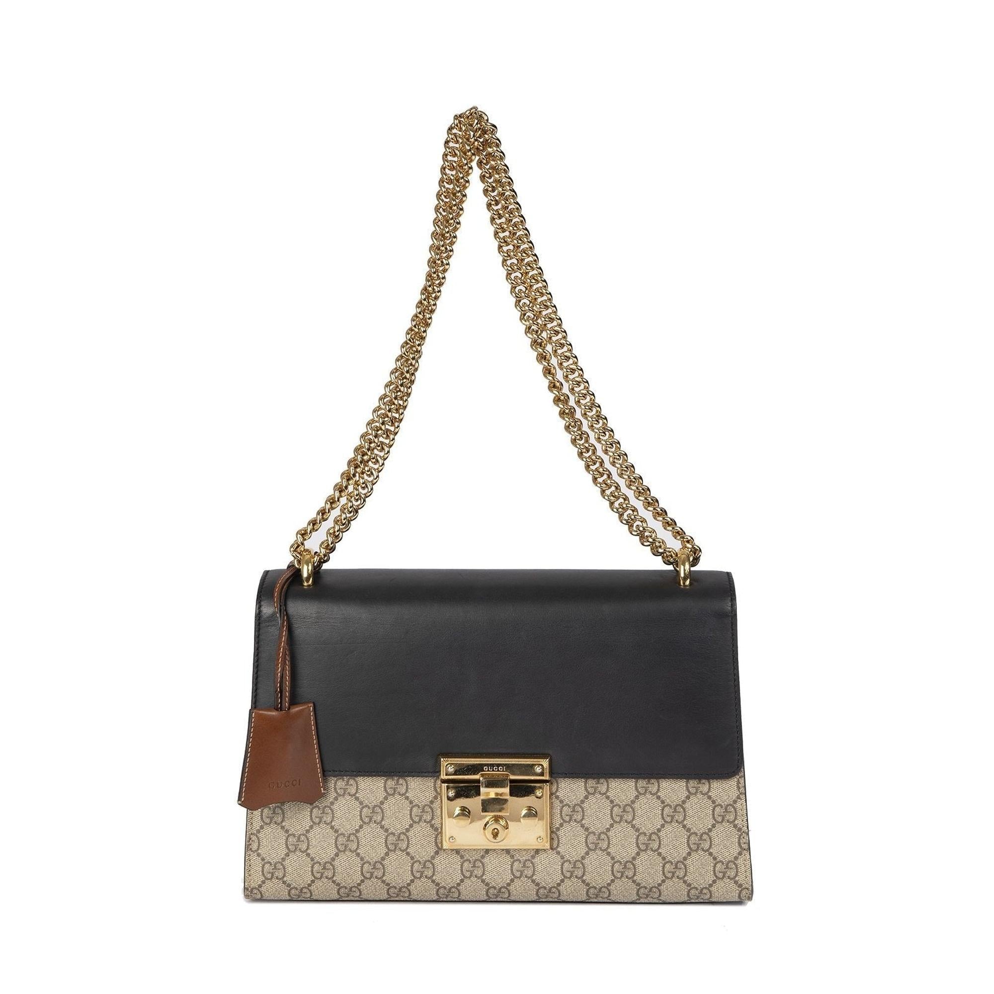 Gucci Medium GG Supreme Padlock Shoulder Bag