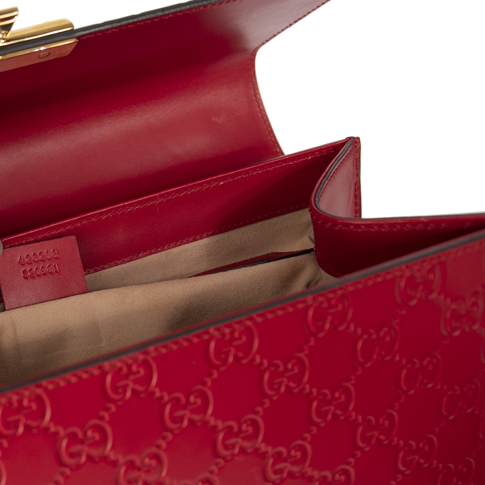 Gucci Medium Guccissima Padlock Top Handle Bag