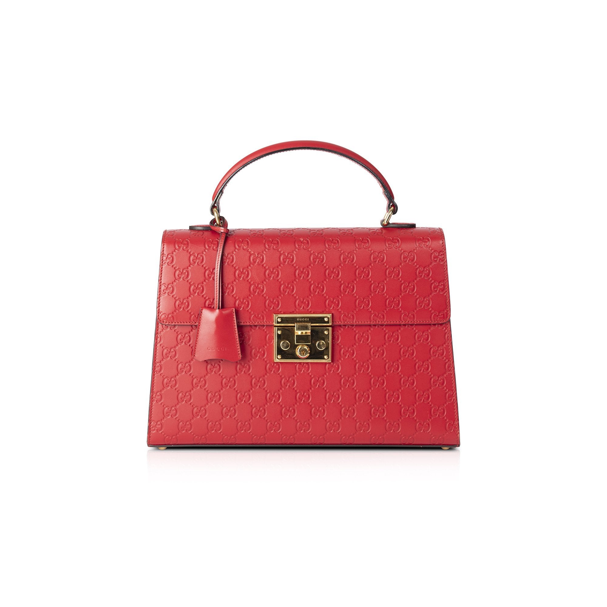 Gucci Medium Guccissima Padlock Top Handle Bag