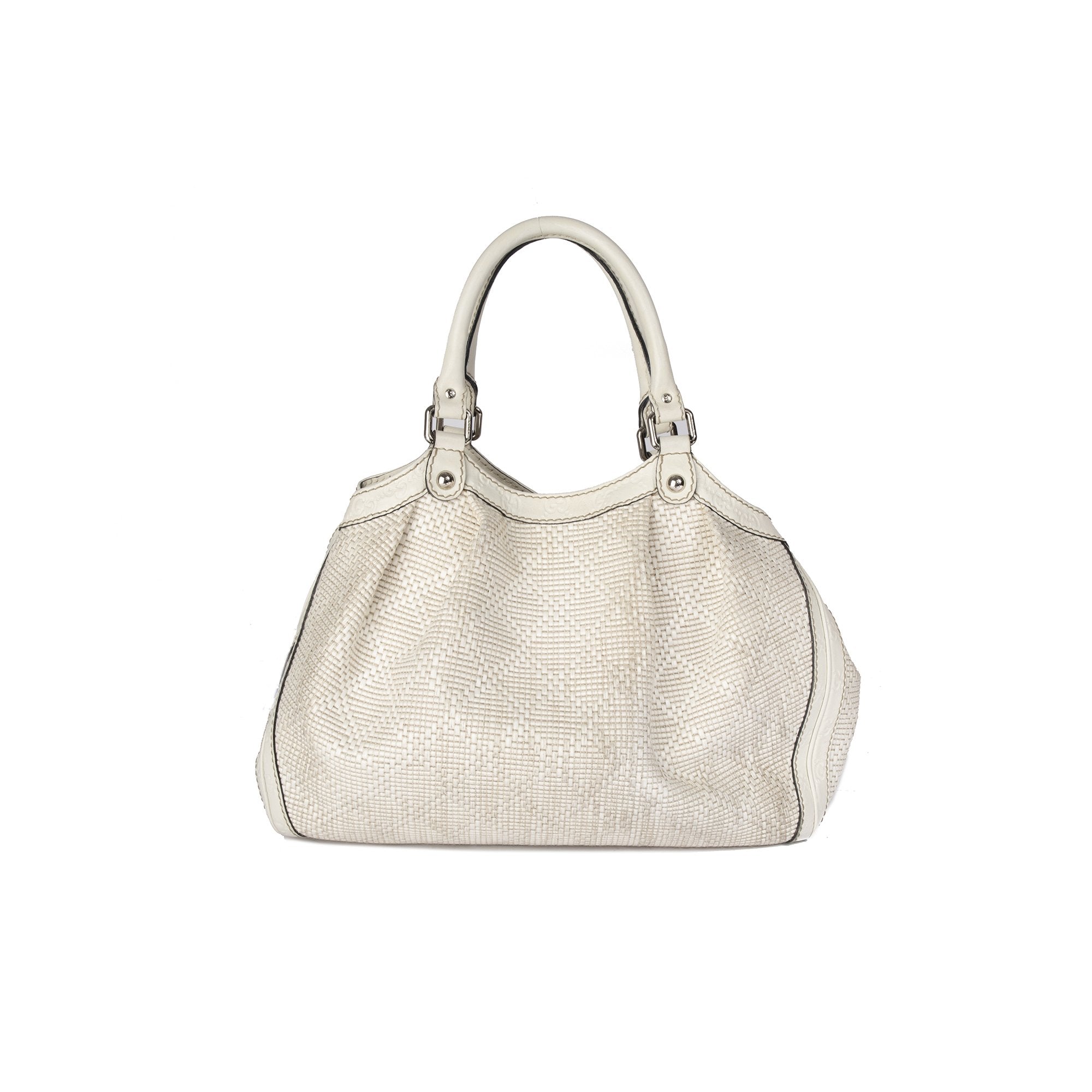 Gucci Medium Raffia Diamante Sukey Tote