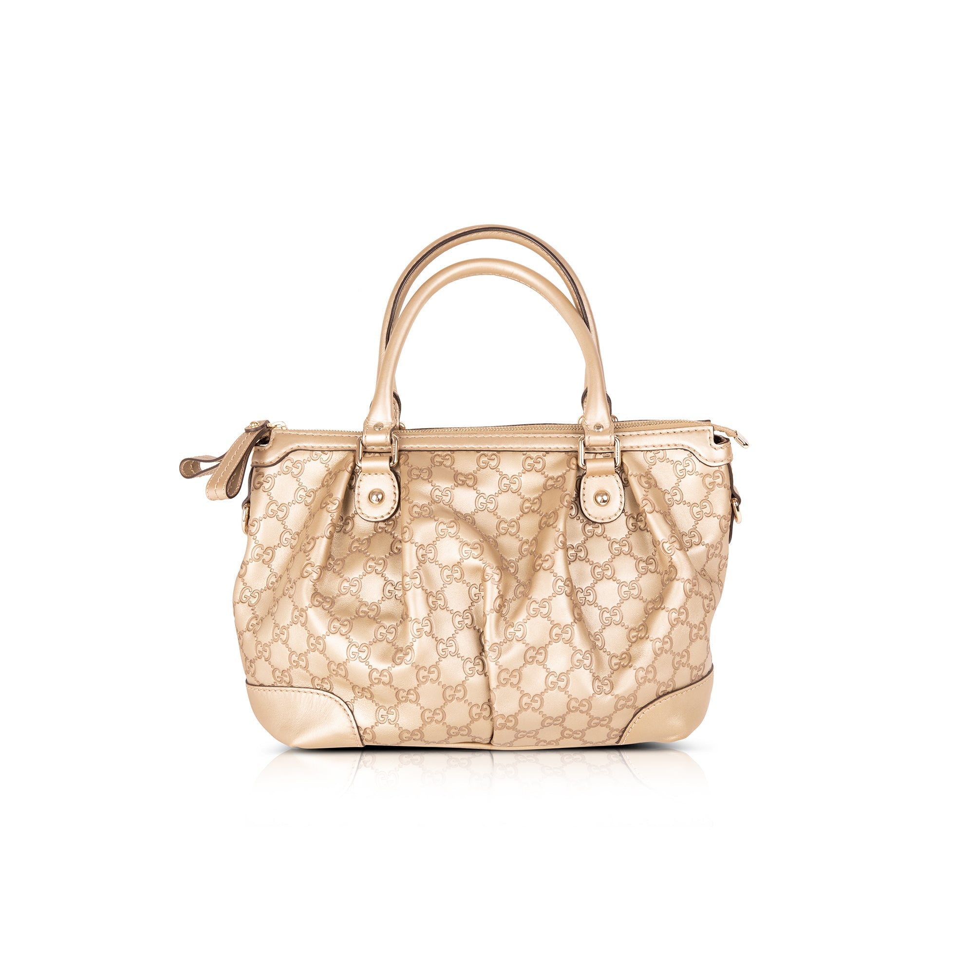 Gucci Medium Signature Leather Sukey Top Handle Bag W/ Receipt