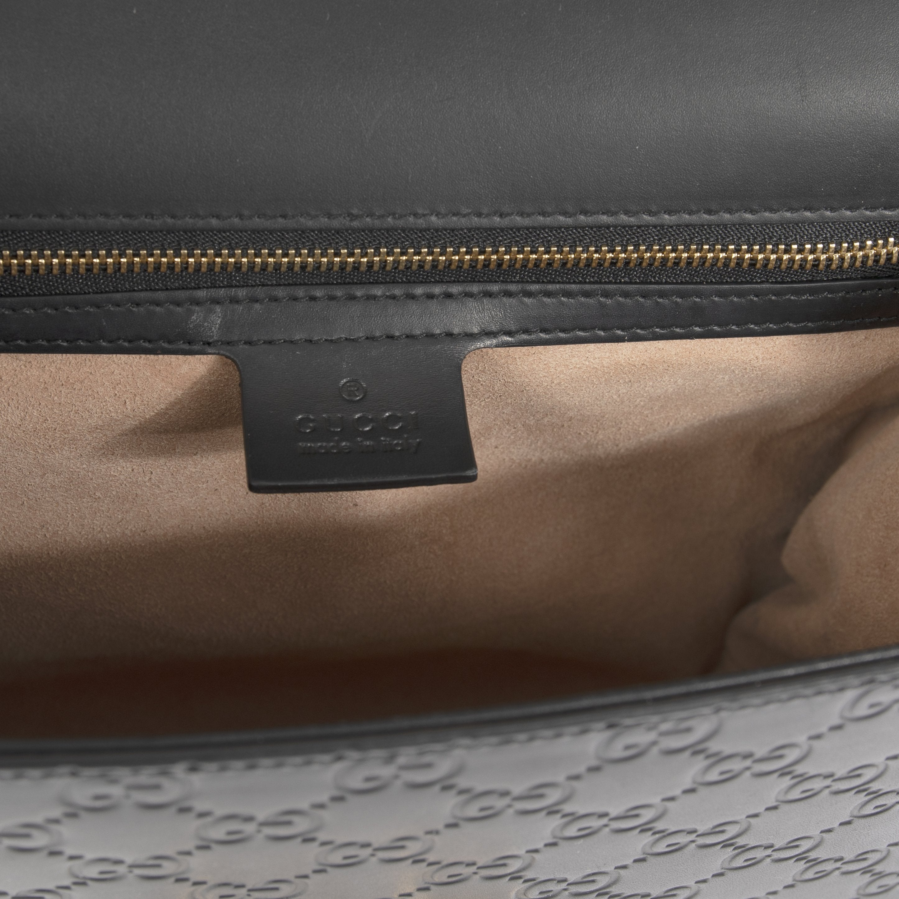 Gucci Medium Signature Padlock Shoulder Bag w/ Box