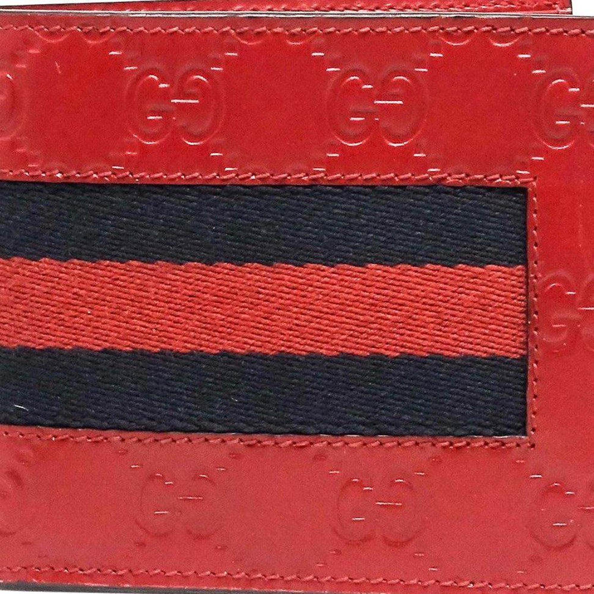 Gucci Men's Red Signature Web Wallet