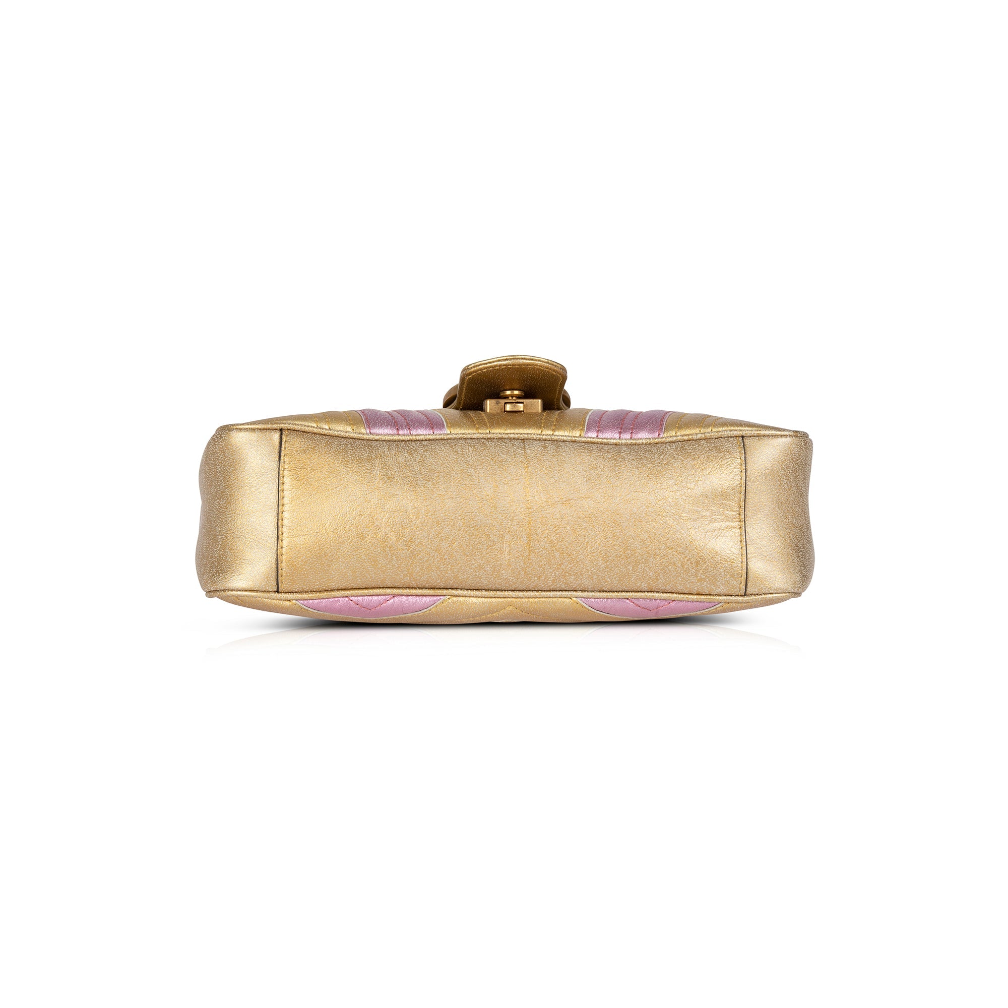 Gucci Metallic GG Marmont Matelasse Small Shoulder Bag