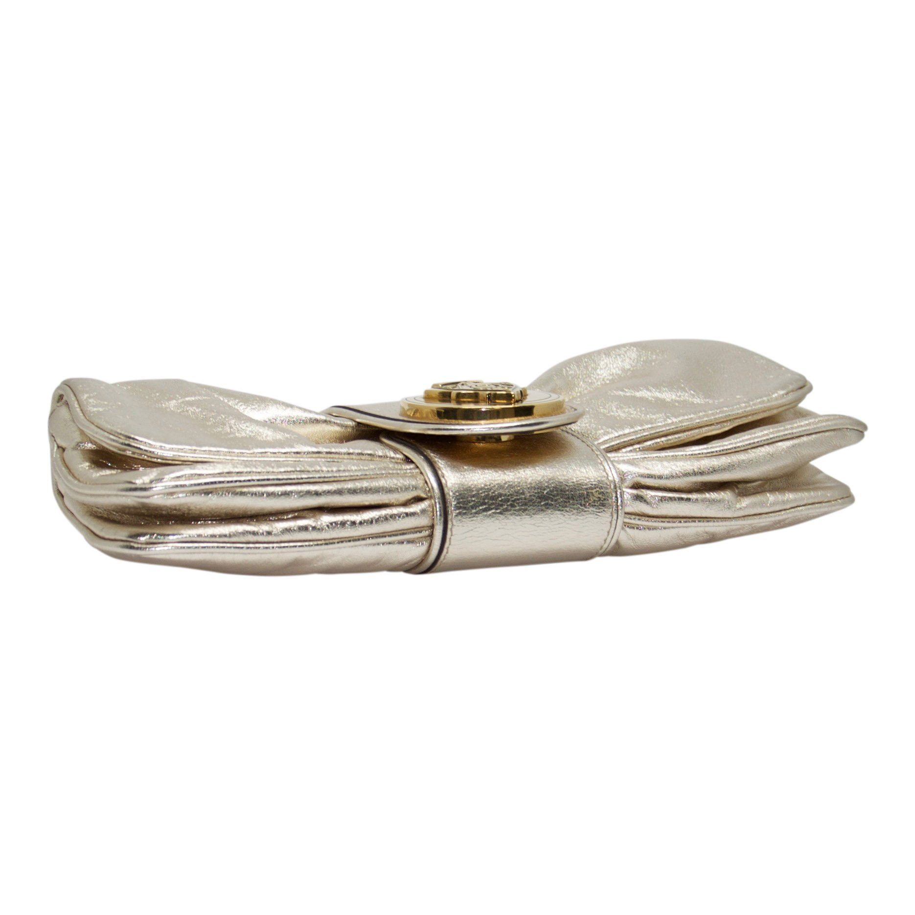 Gucci Metallic Gold Hysteria Clutch