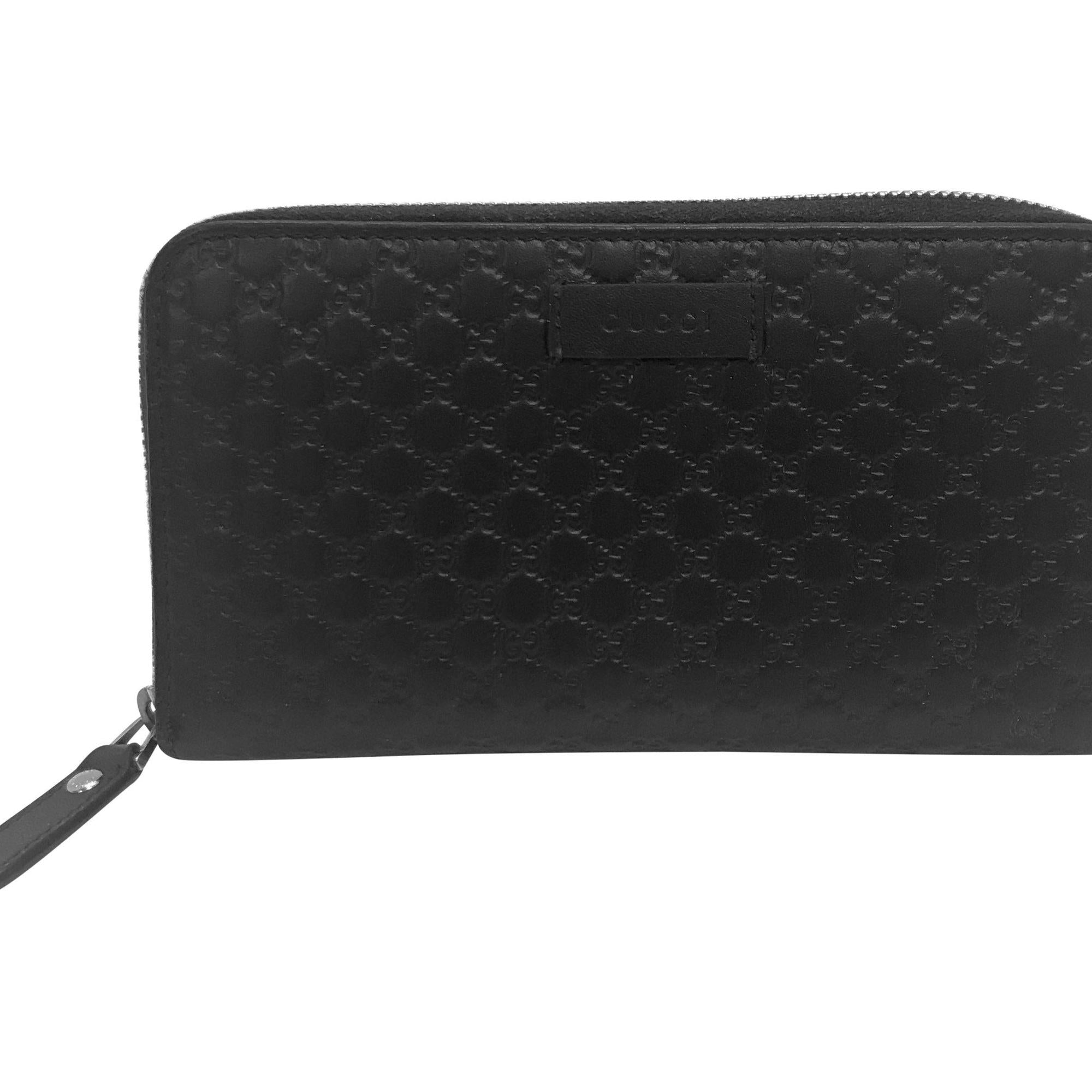 Gucci Micro Guccissima Zip Around Wallet