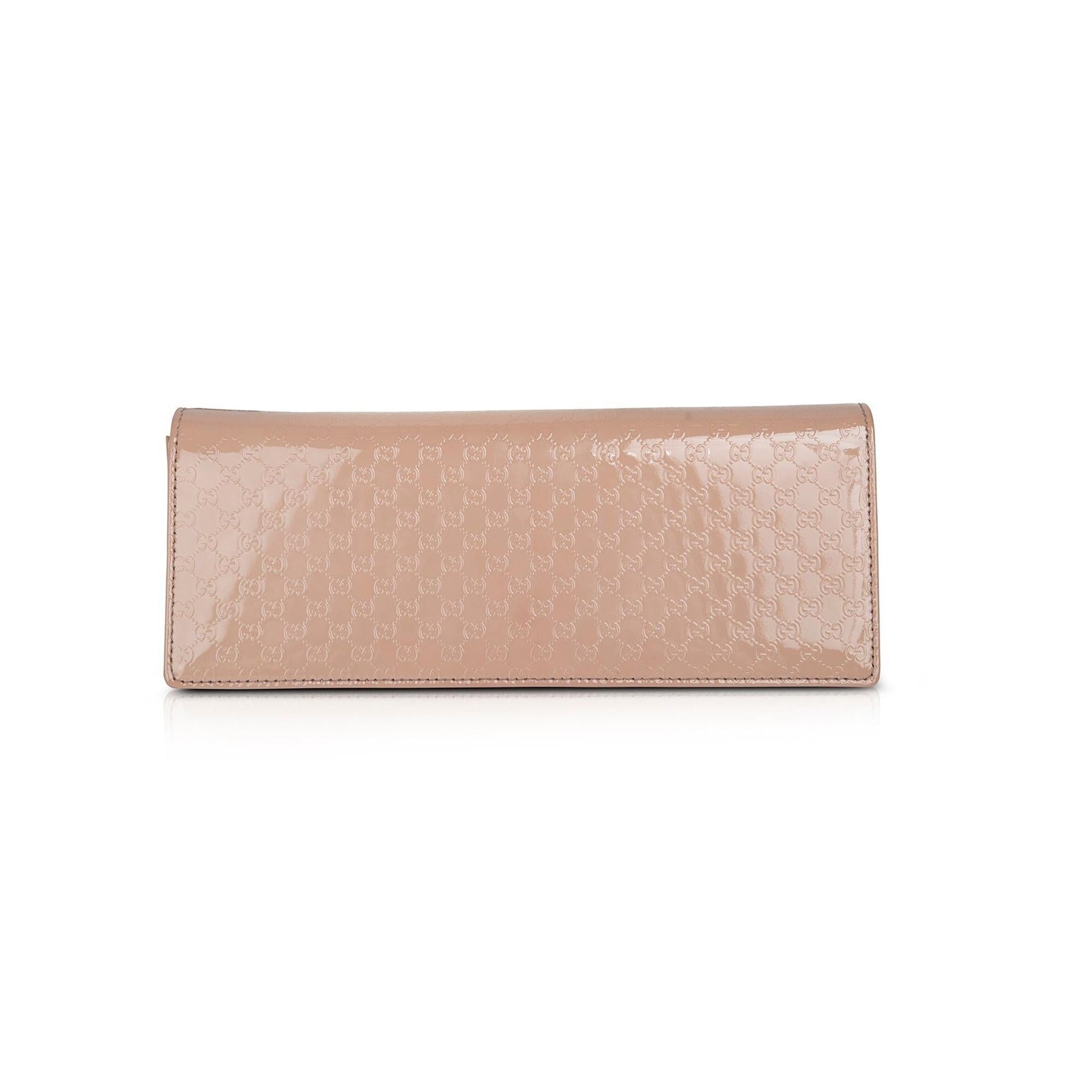 Gucci Microguccissima Patent Leather Broadway Clutch