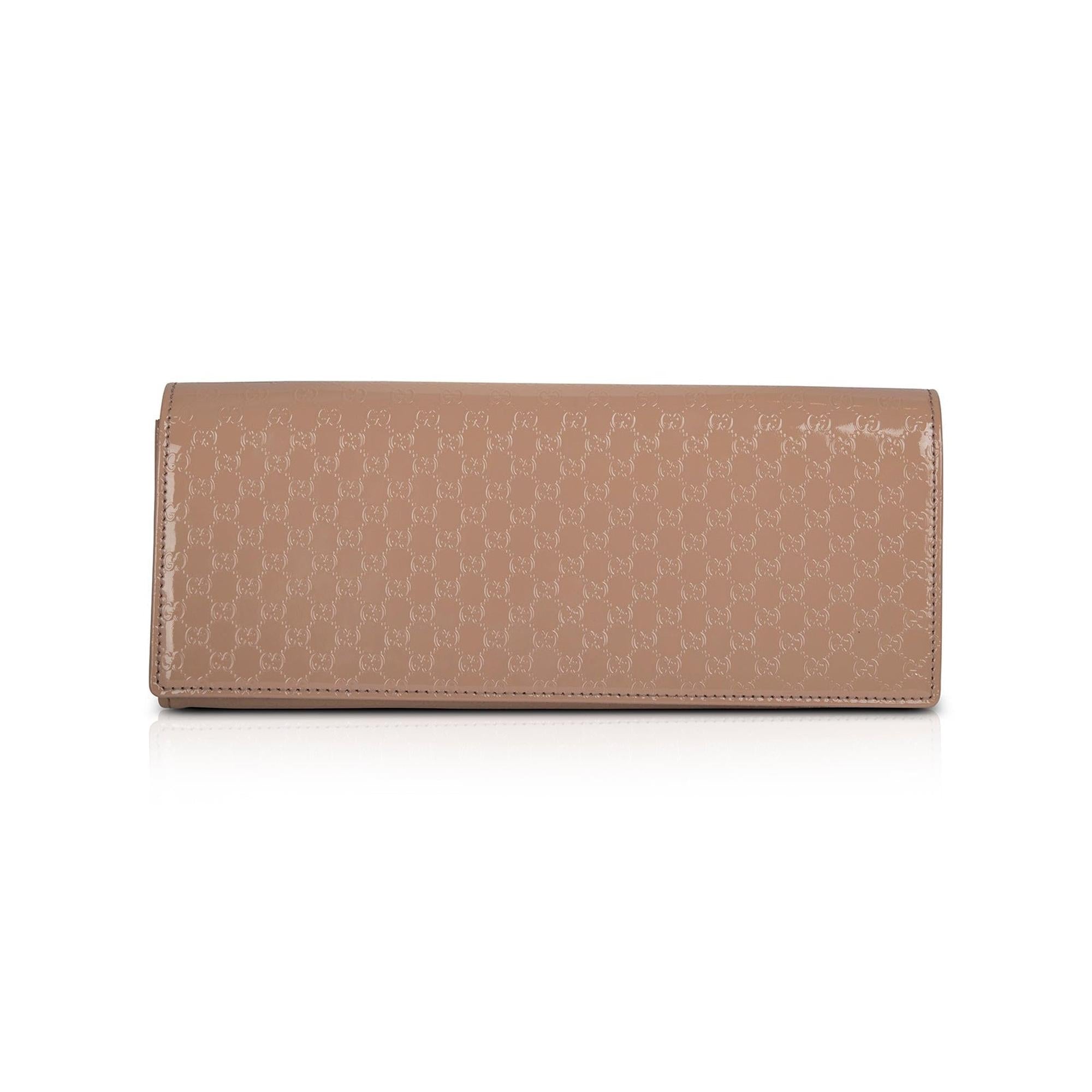 Gucci Microguccissima Patent Leather Broadway Clutch