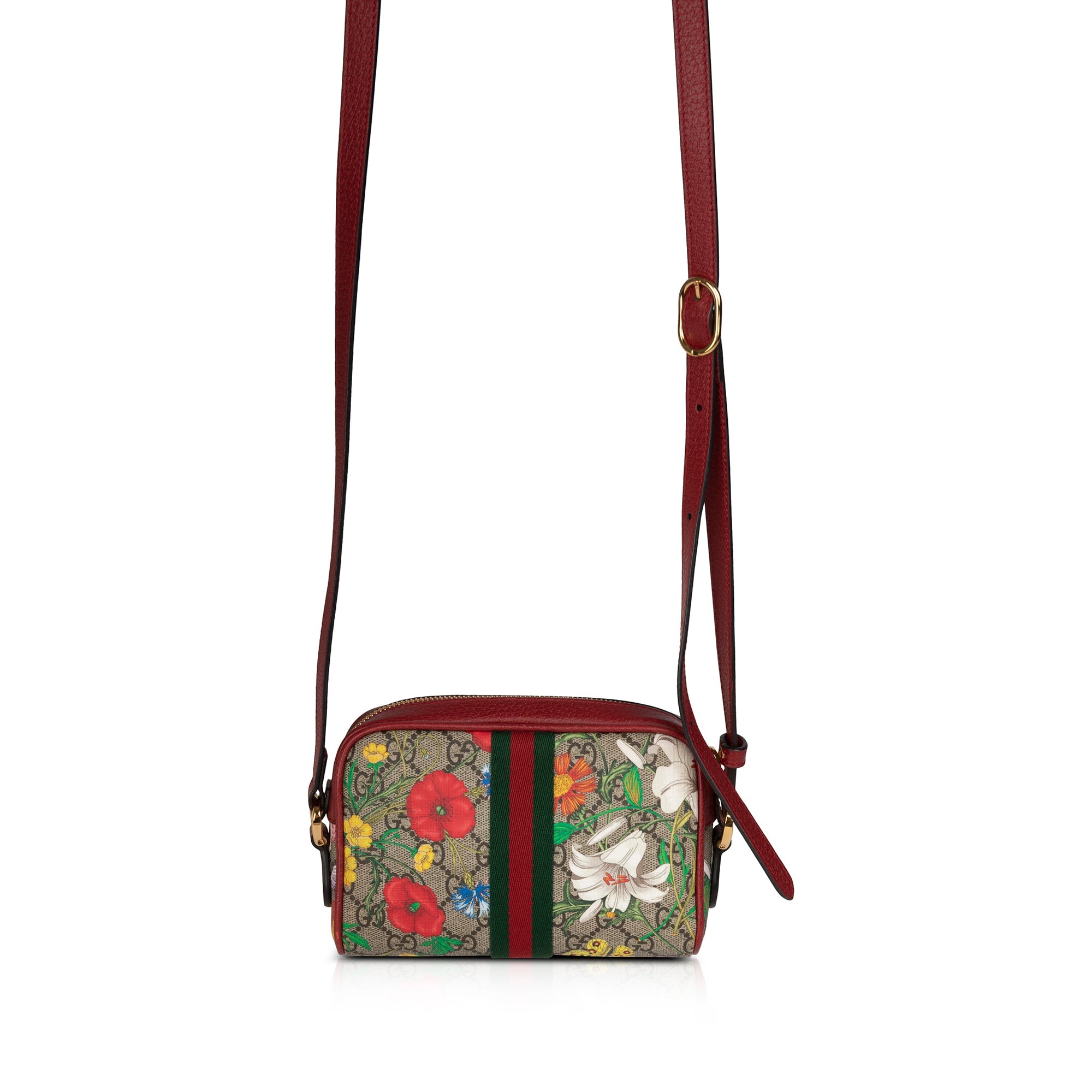 Gucci Mini GG Supreme Flora Ophidia Crossbody Bag