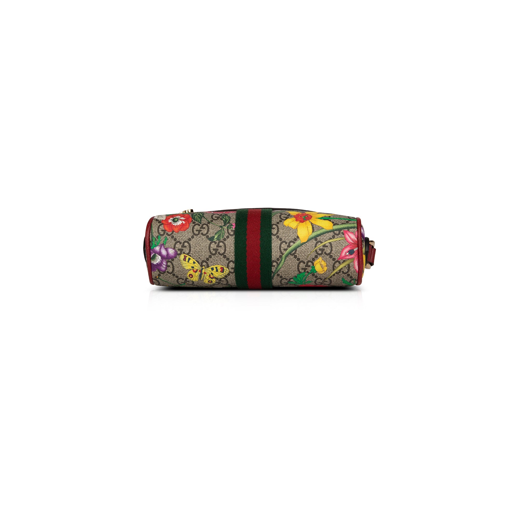 Gucci Mini GG Supreme Flora Ophidia Crossbody Bag