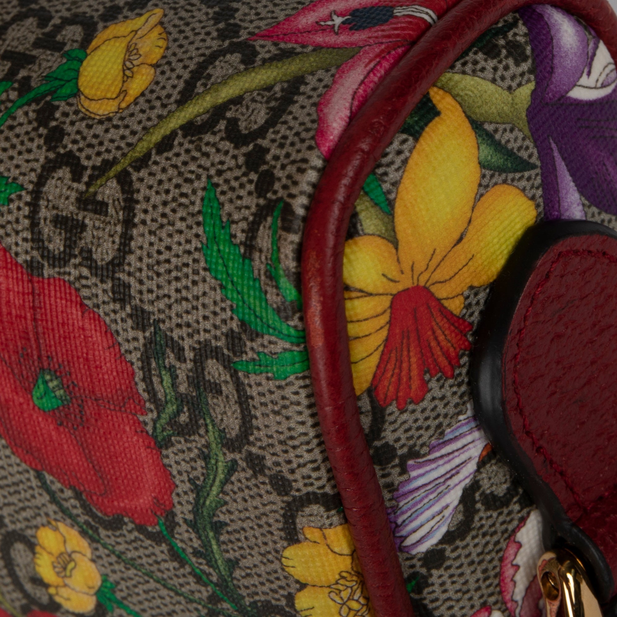 Gucci Mini GG Supreme Flora Ophidia Crossbody Bag