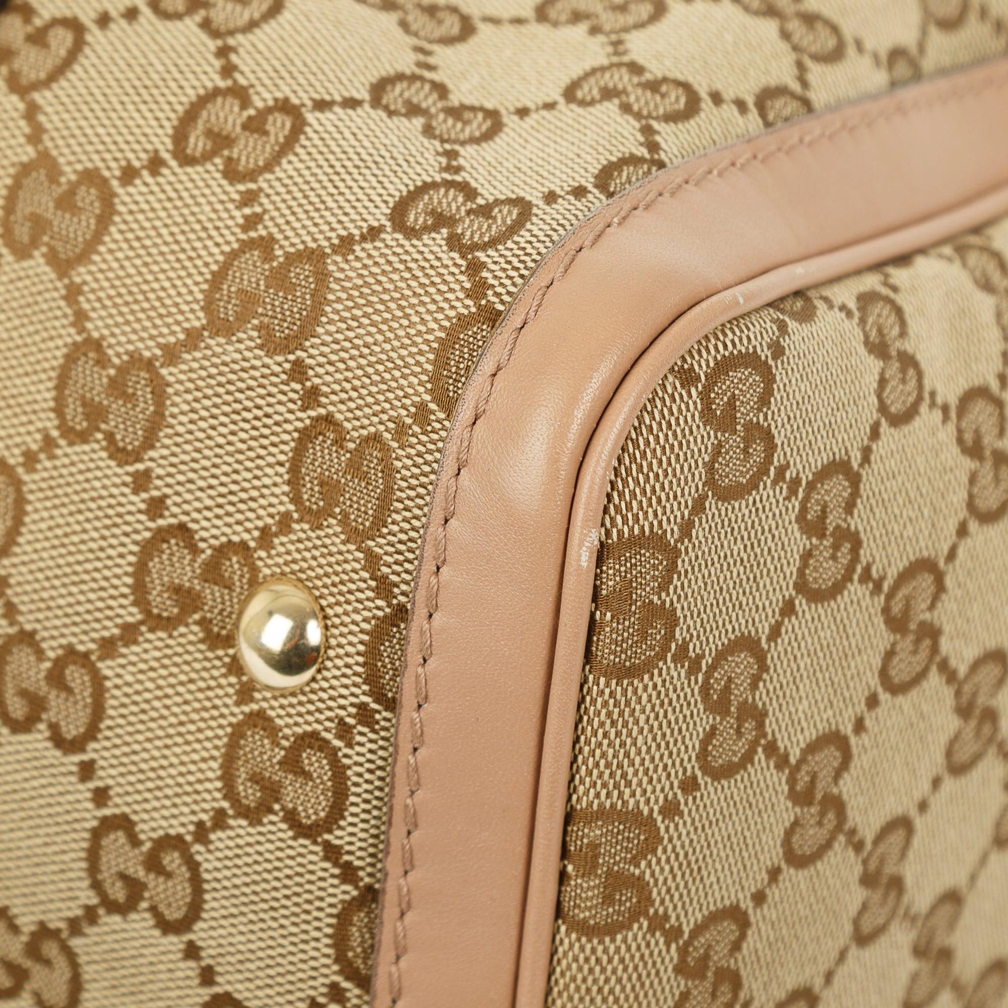 Gucci Original GG Canvas Web Boston Bag w/ strap