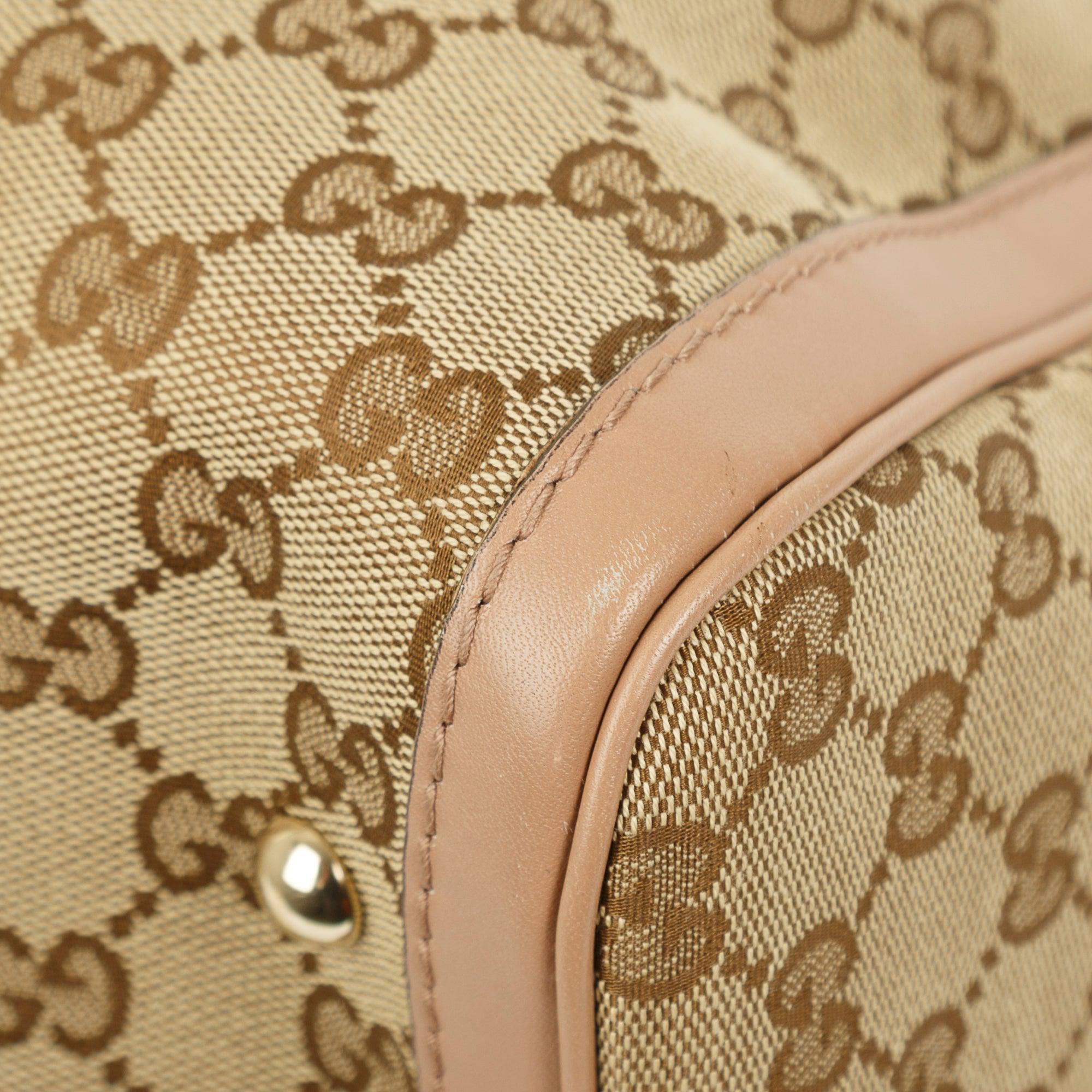 Gucci Original GG Canvas Web Boston Bag w/ strap