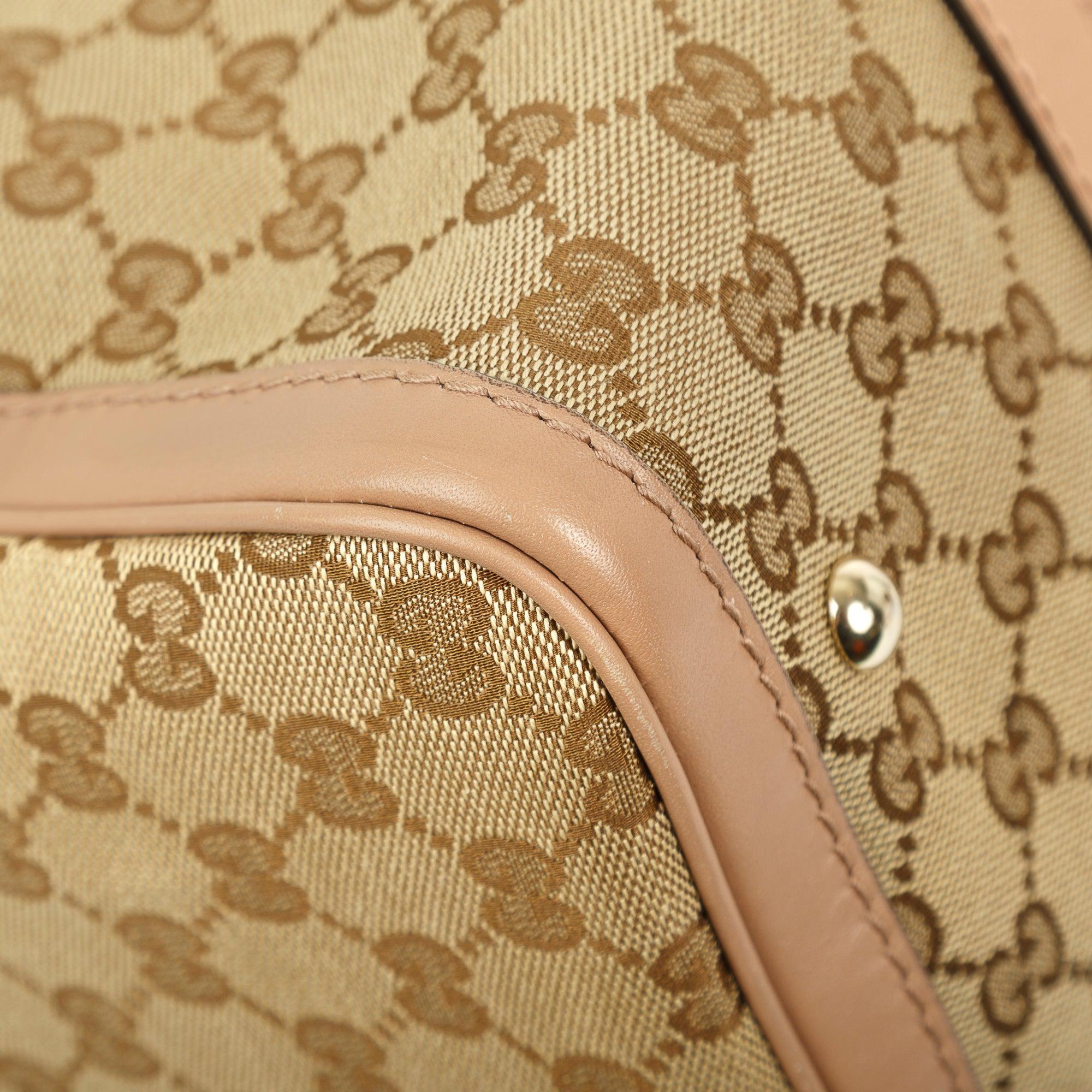 Gucci Original GG Canvas Web Boston Bag w/ strap