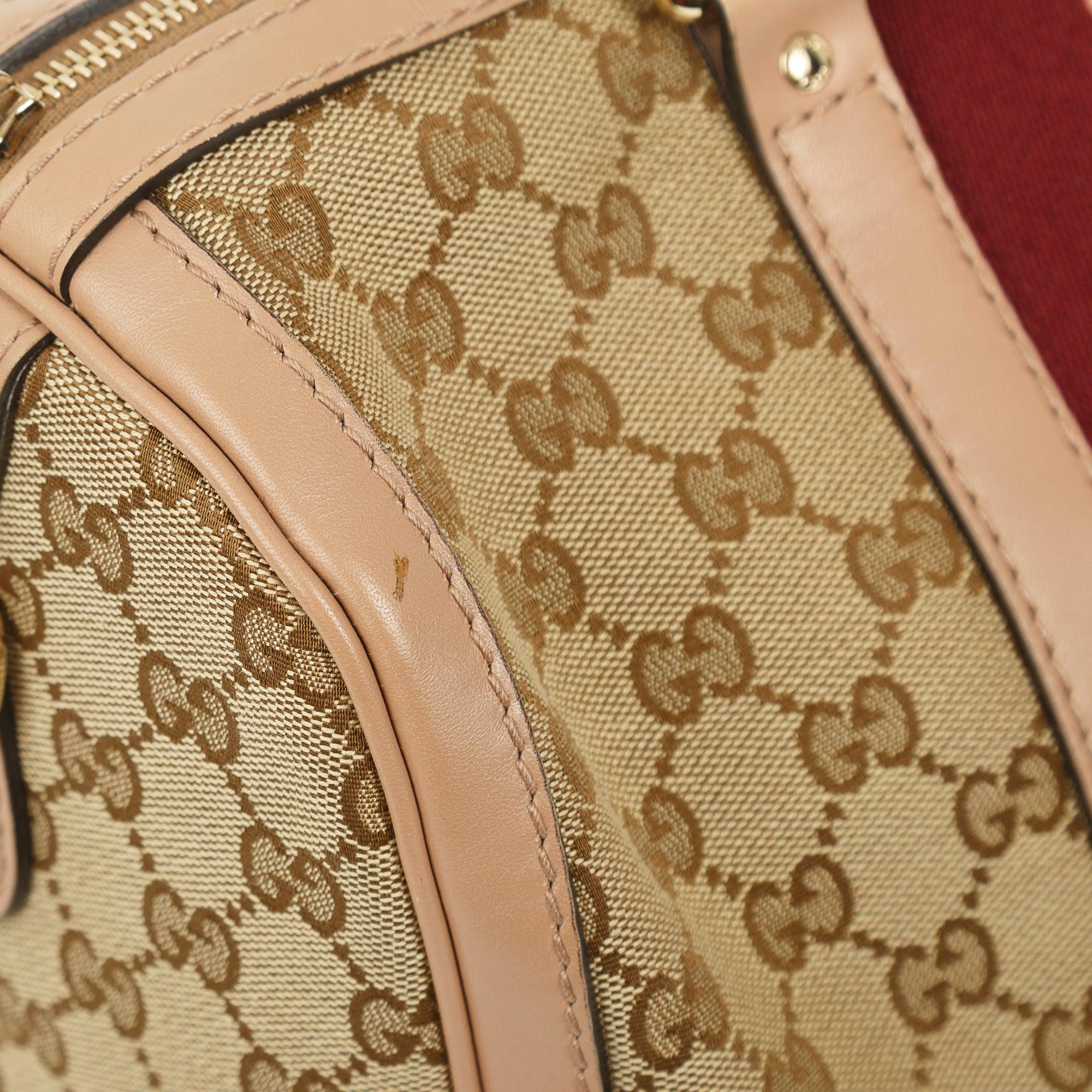 Gucci Original GG Canvas Web Boston Bag w/ strap