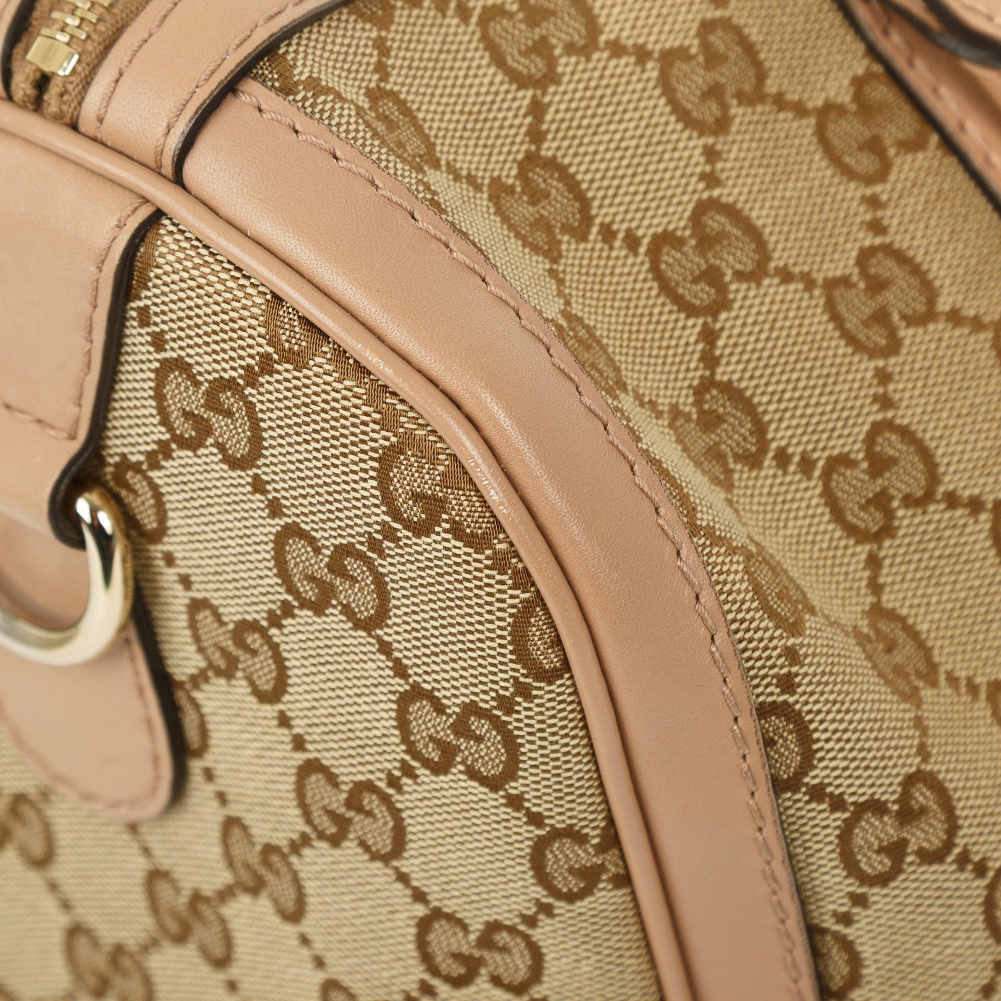 Gucci Original GG Canvas Web Boston Bag w/ strap