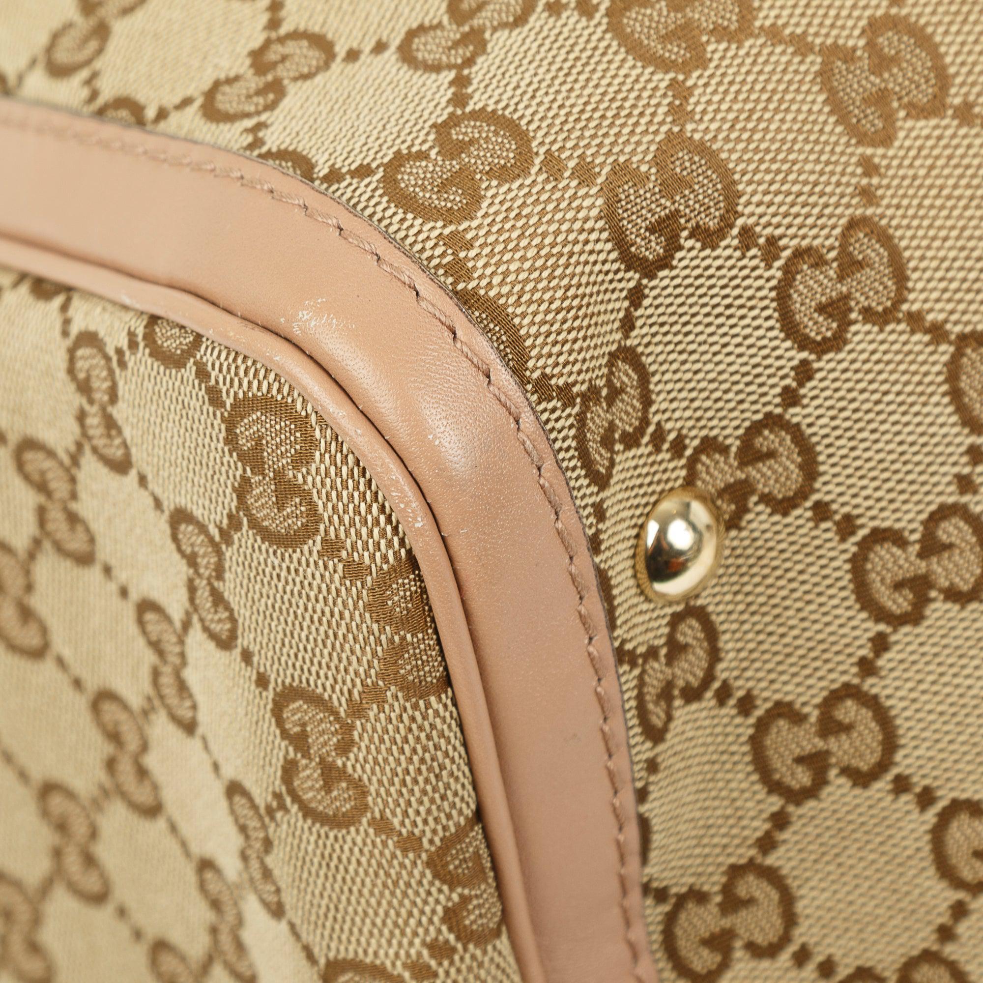 Gucci Original GG Canvas Web Boston Bag w/ strap