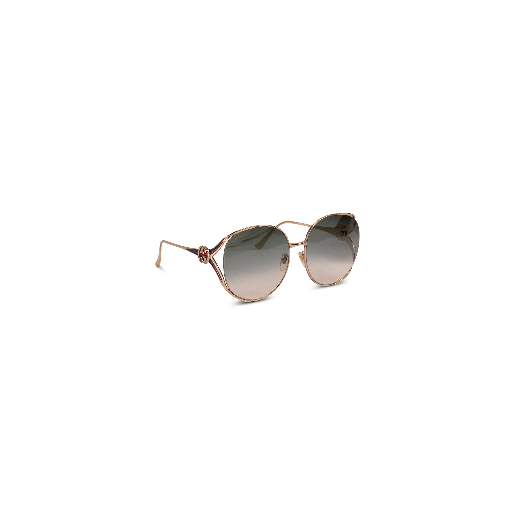 Gucci Oversized Round Frame Sunglasses w/ Case