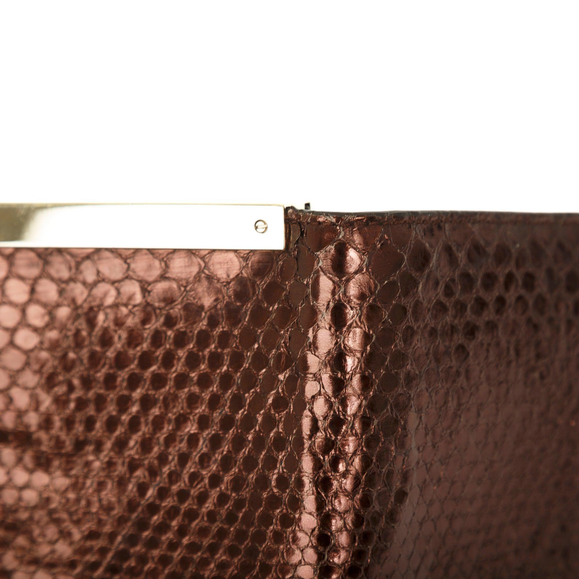 Gucci Python Bow Clutch