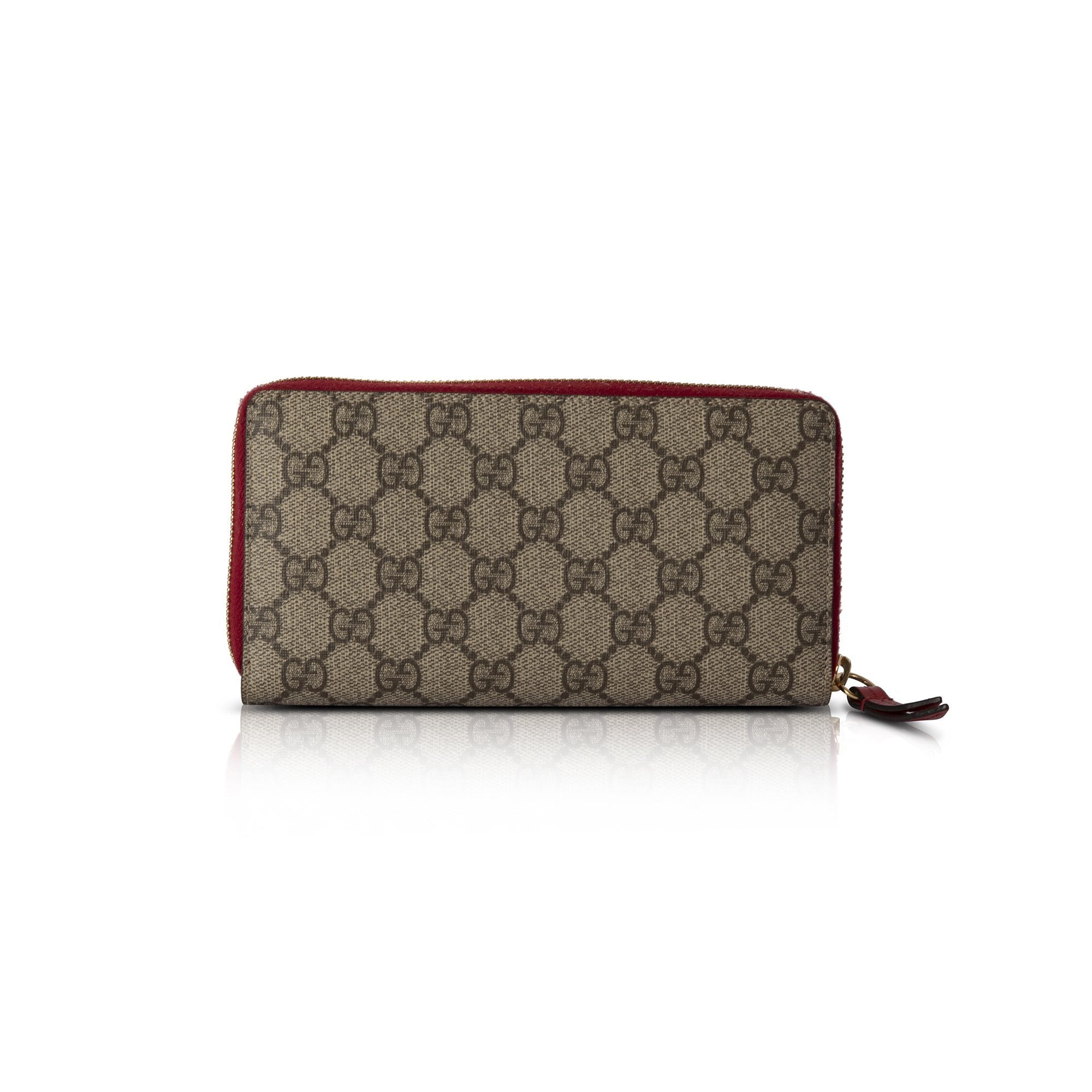 Gucci Rainbow Love GG Supreme Zip Around Wallet