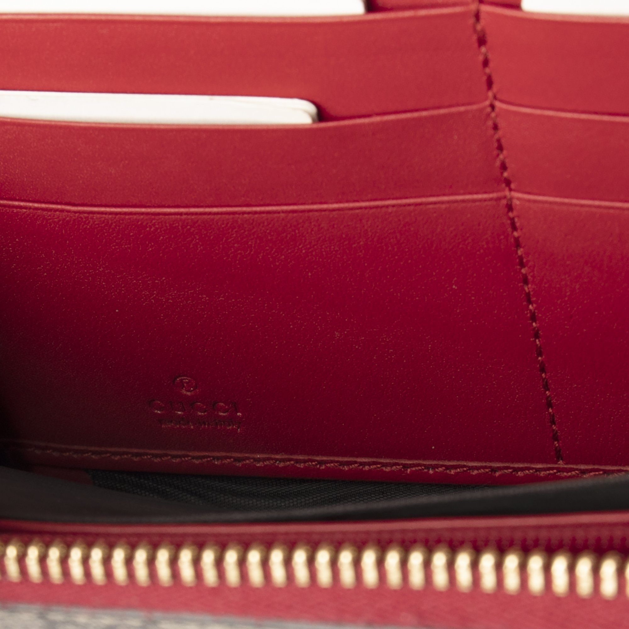 Gucci Rainbow Love GG Supreme Zip Around Wallet